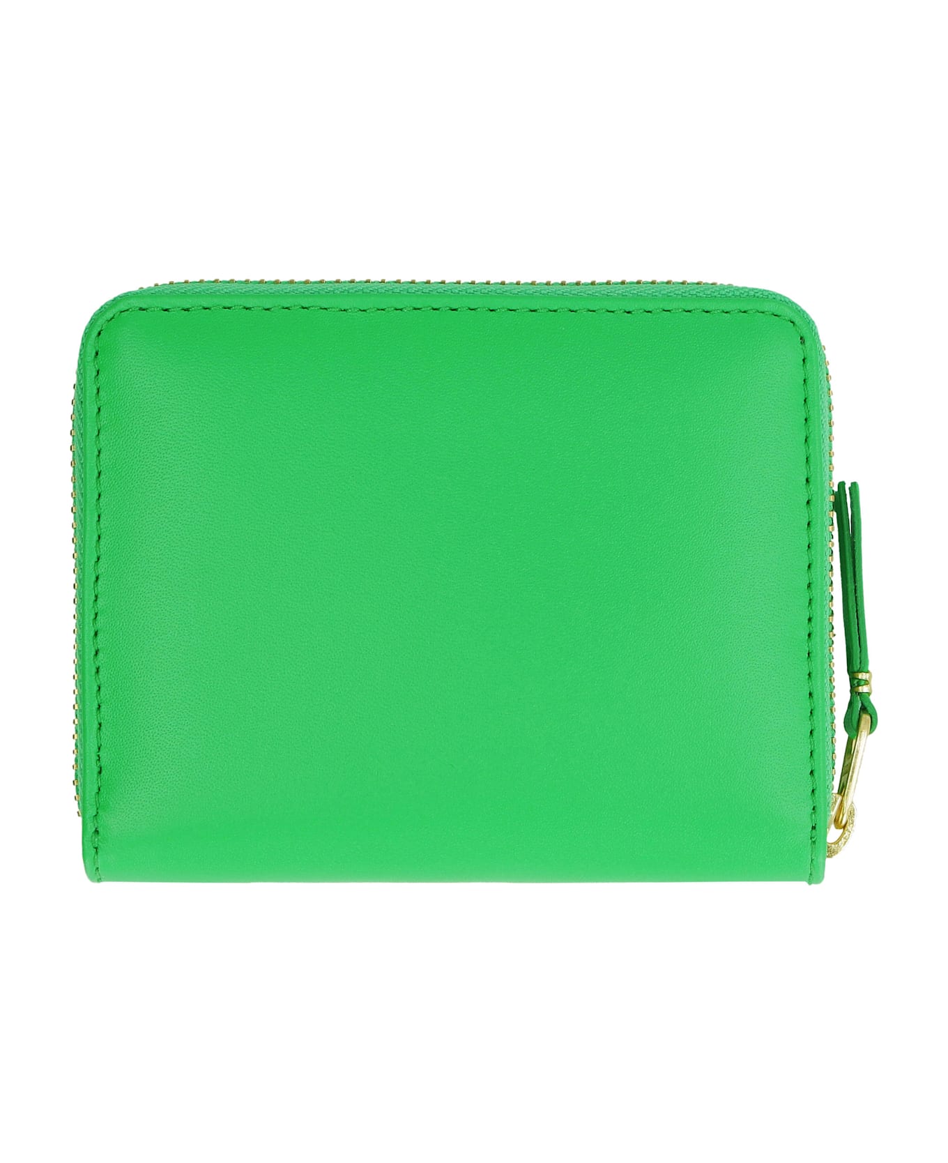 Comme des Garçons Wallet Leather Ziparound Card Holder - green