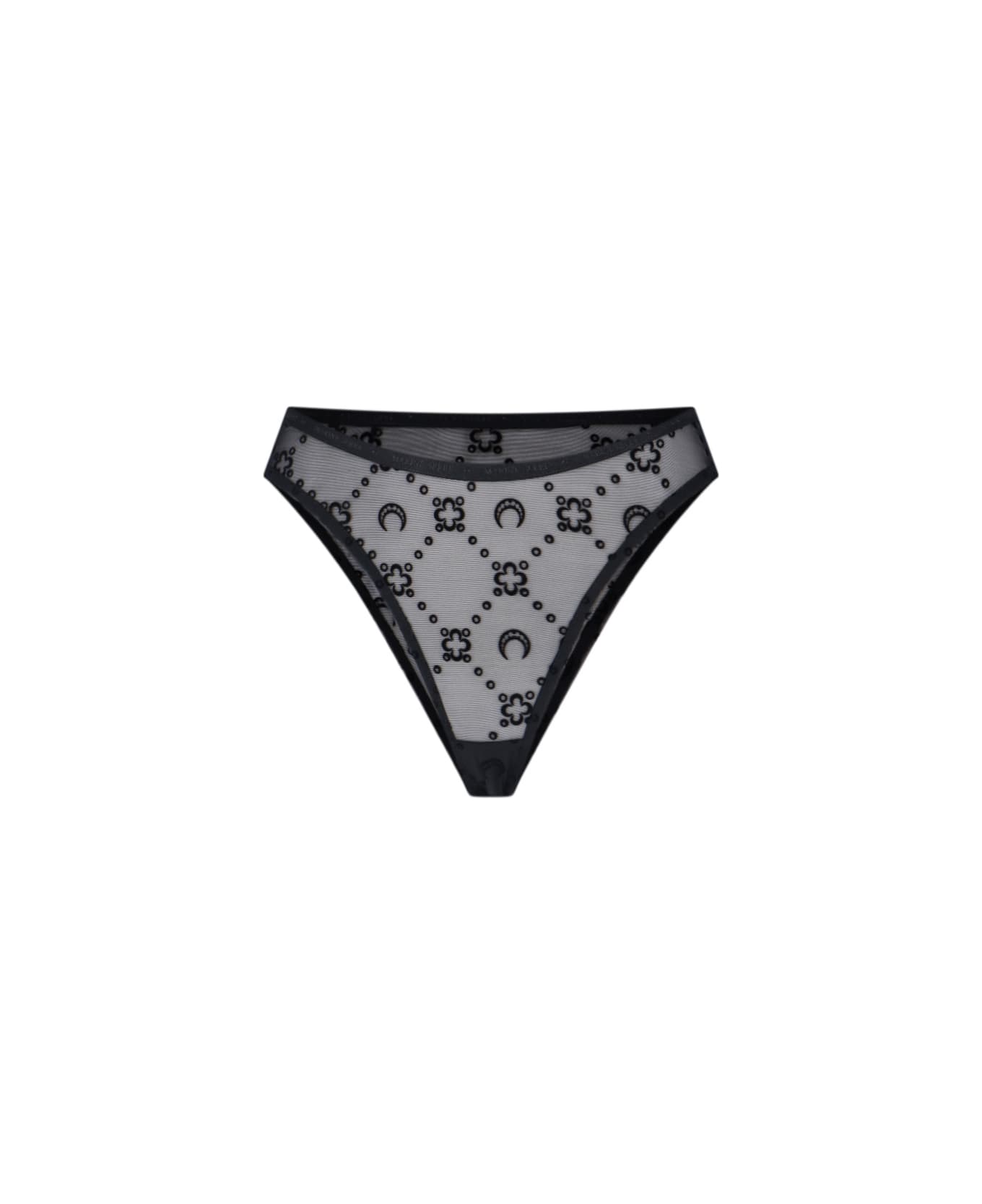 Marine Serre Semi-transparent Briefs - Black  