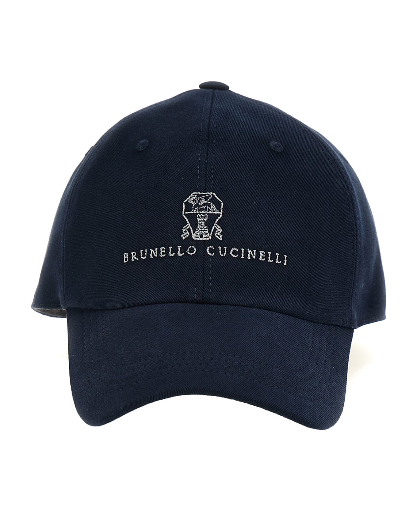 Brunello Cucinelli Logo Embroidery Cap - Blue