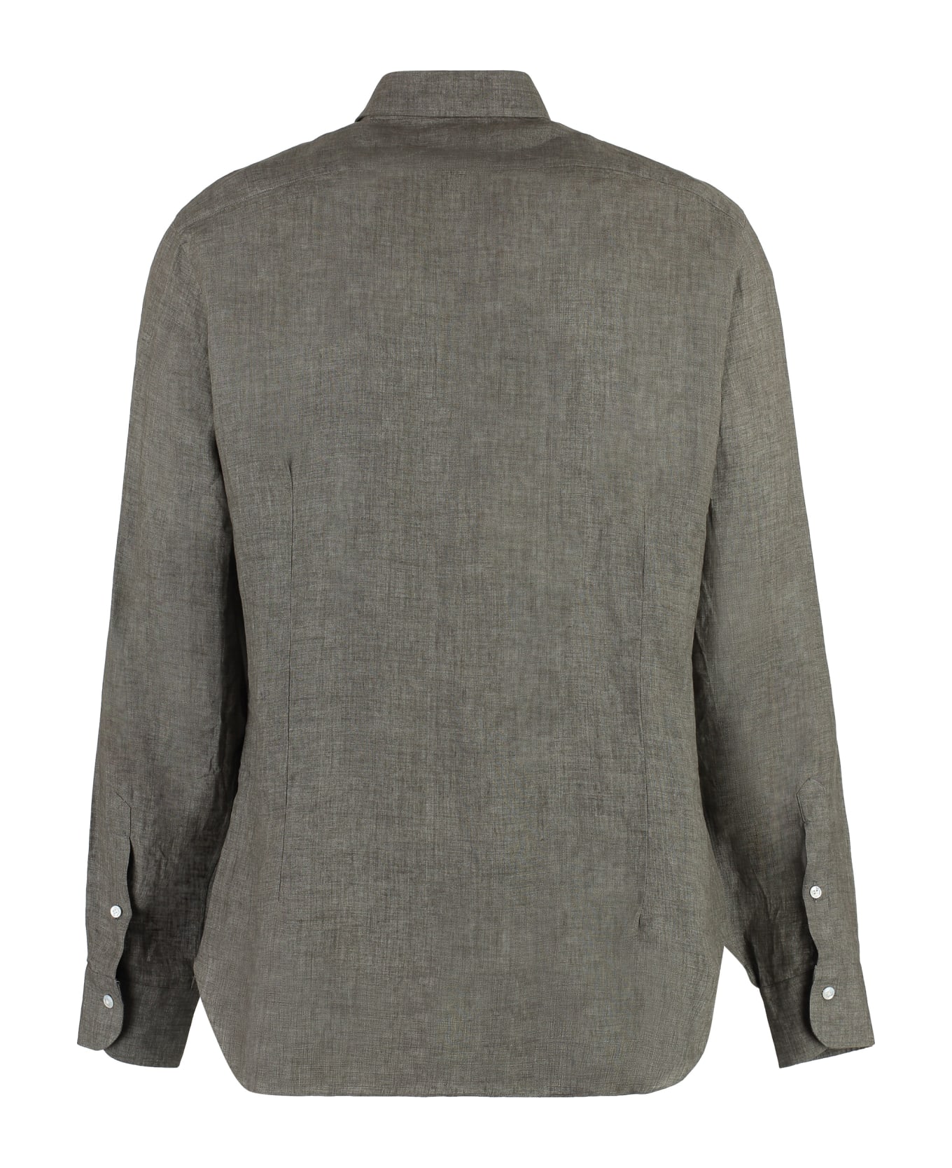 Barba Napoli Linen Shirt - grey