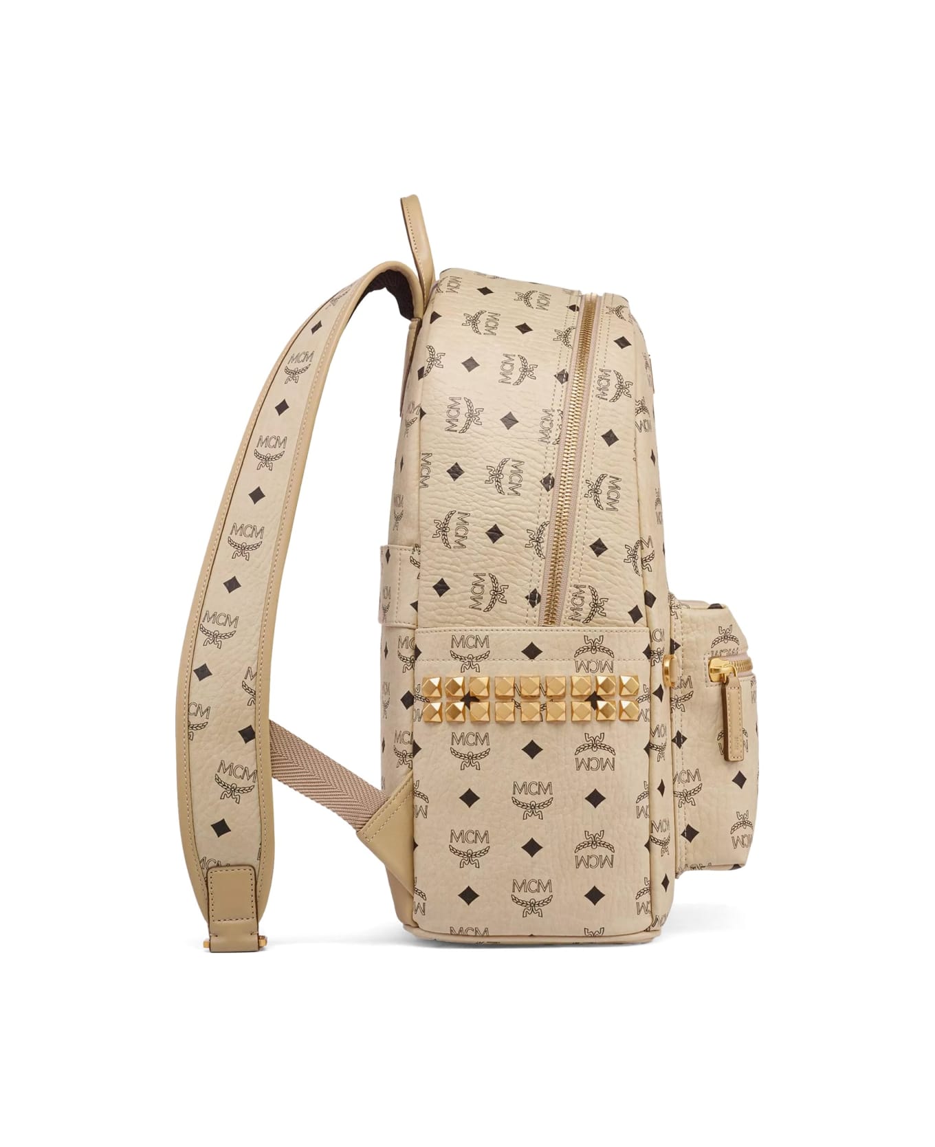 MCM Backpack "stark" In Visetos - BEIGE