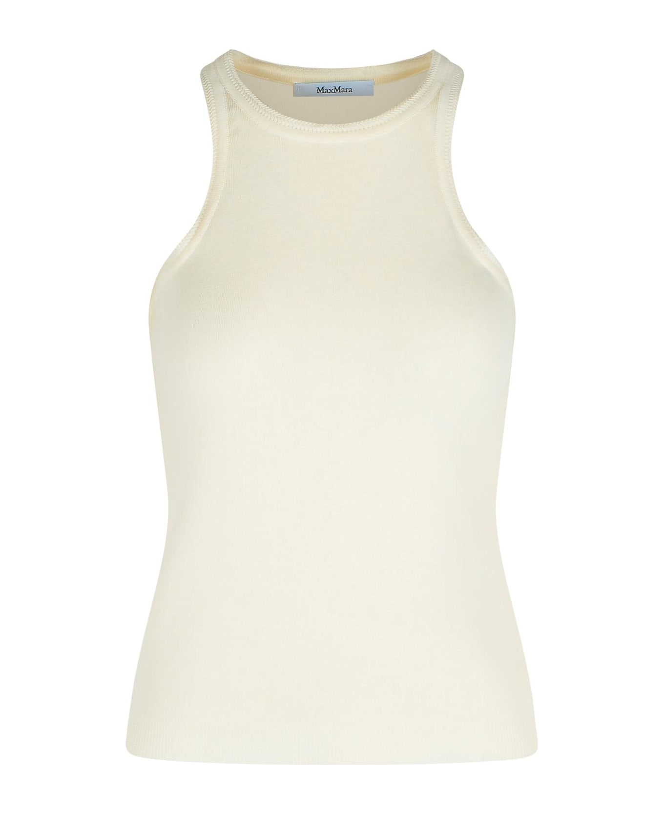 Max Mara 'arnes' White Cotton Tank Top - White