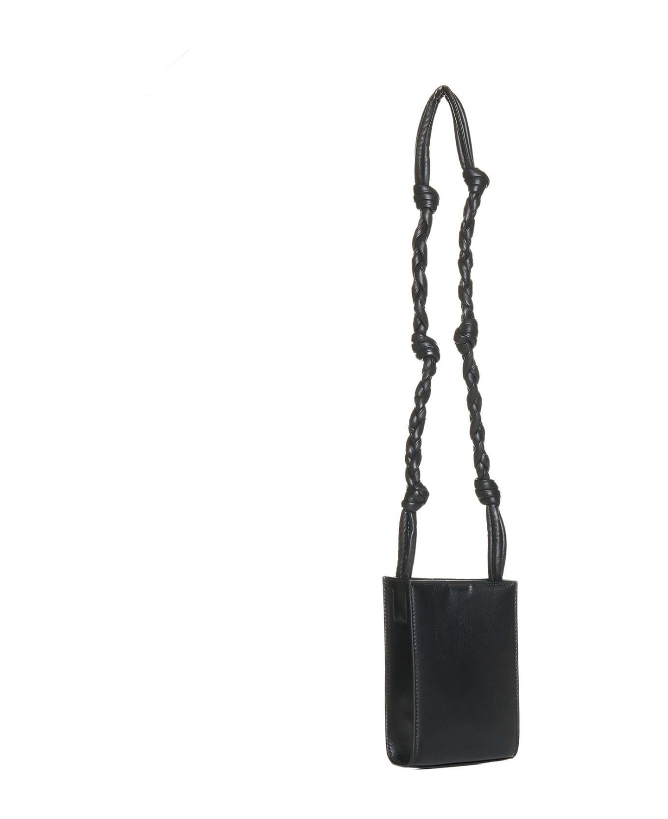 Jil Sander Black Leather Tangle Crossbody Bag - Black