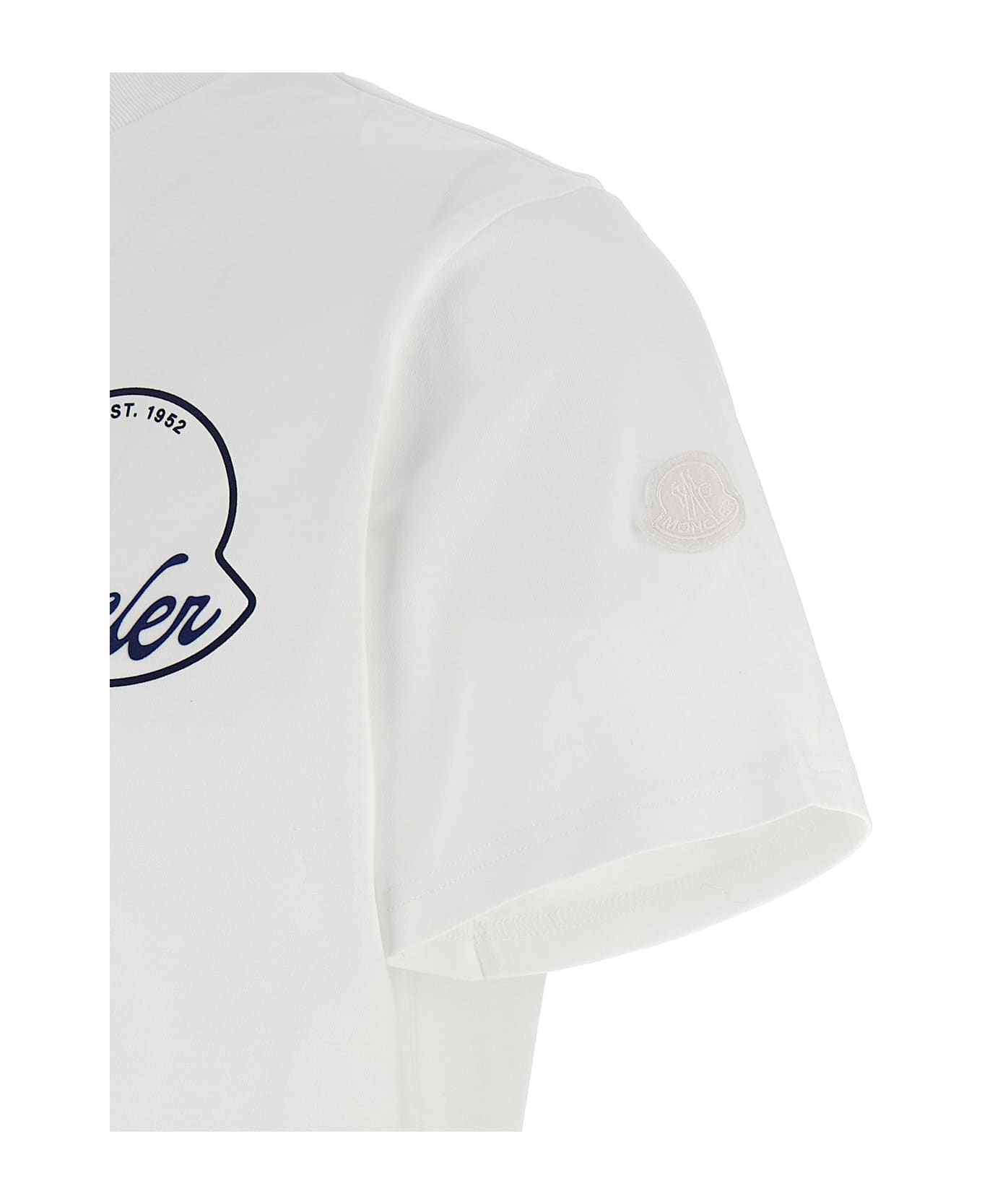 Moncler Logo Print T-shirt - White/Black