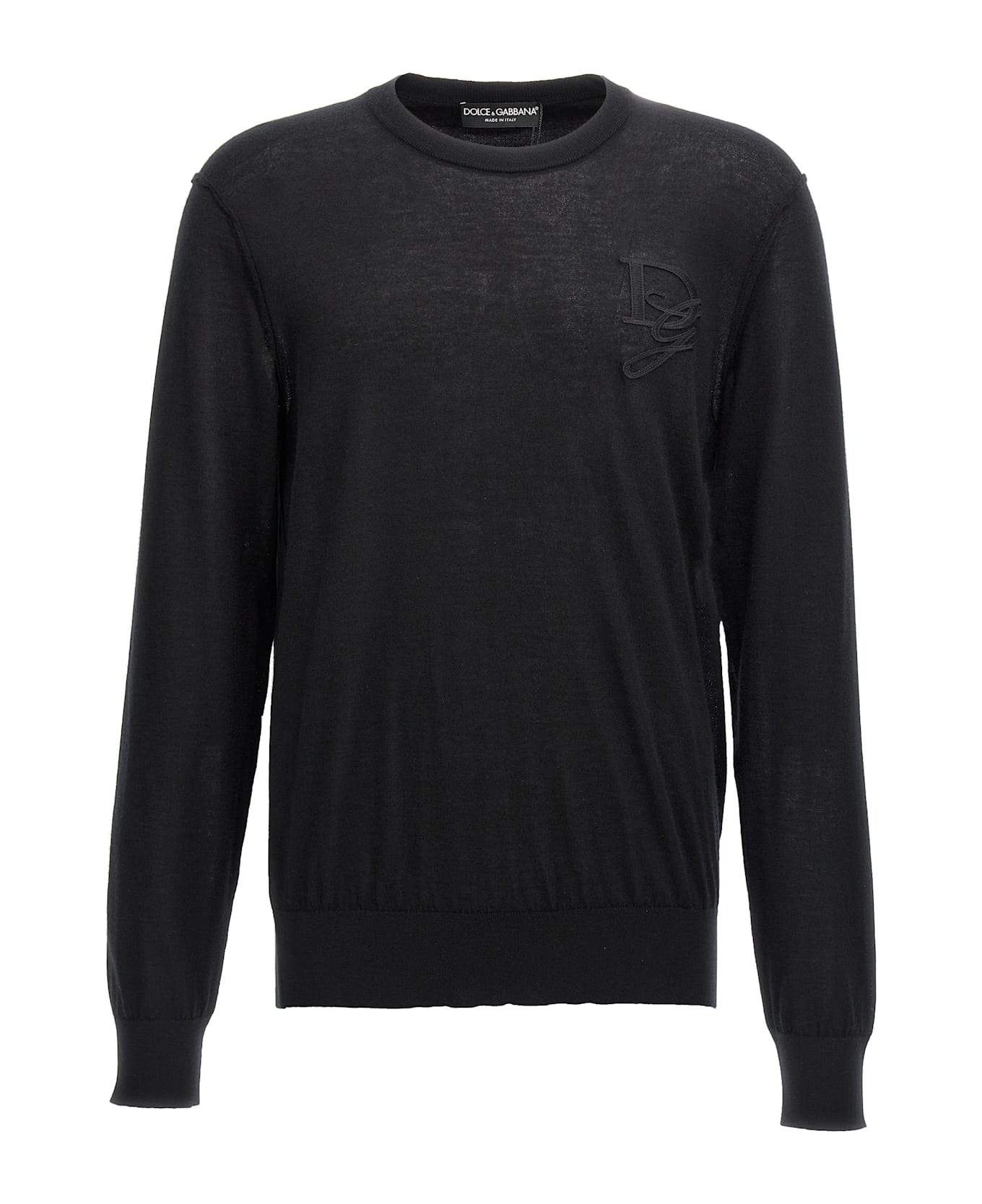 Dolce 
Gabbana Logo Embroidery Sweater - NERO