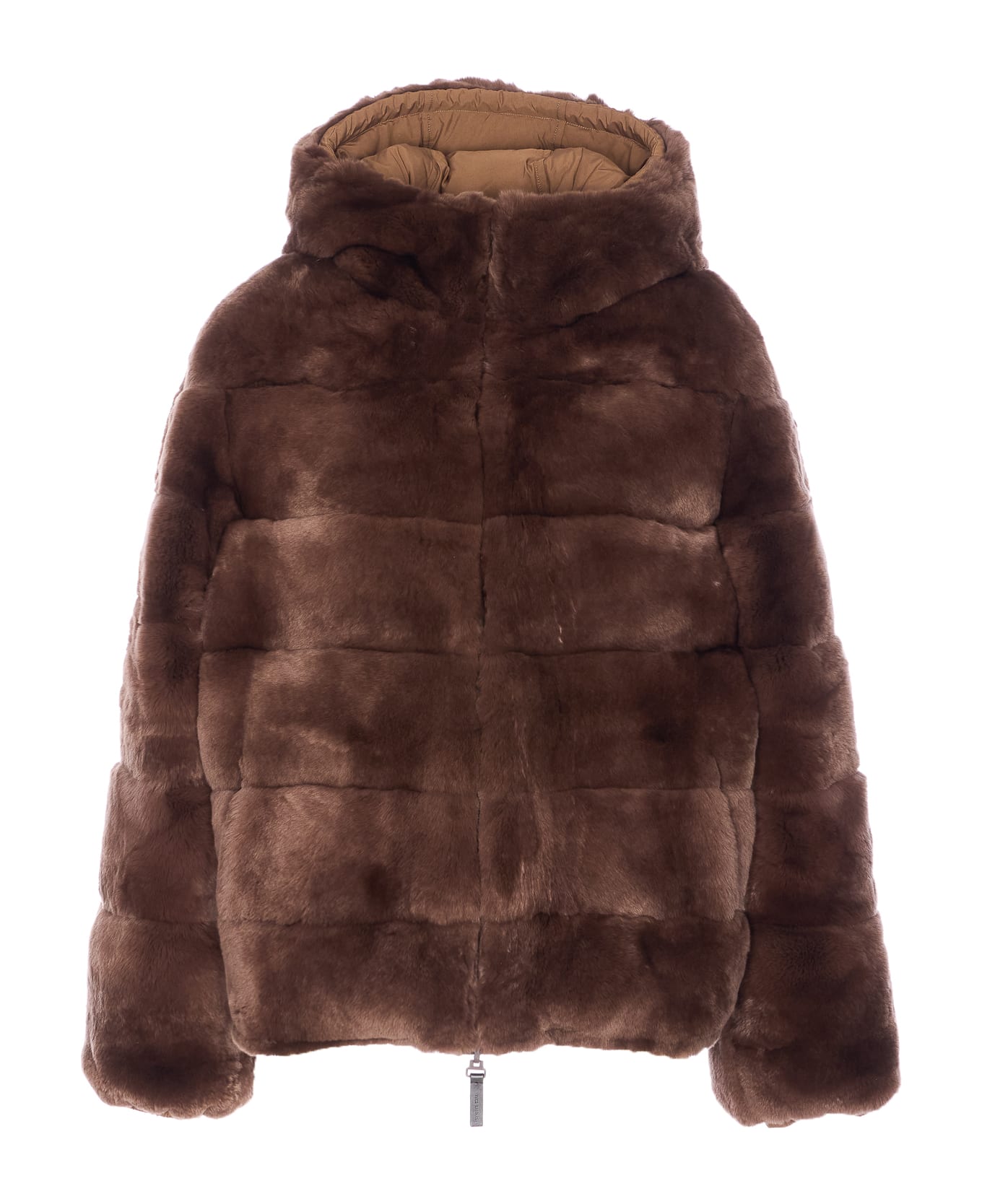 Yves Salomon Reversible Doudoune Down Jacket - Brown