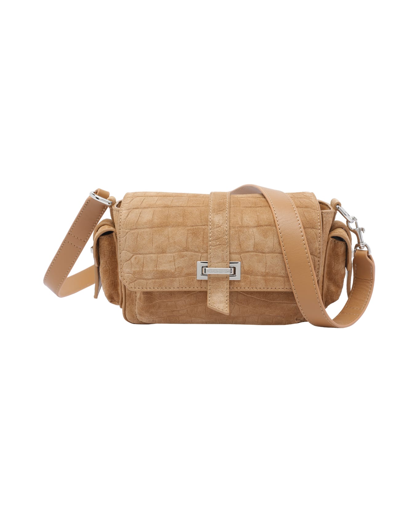 Hogan Small Flap Crossbody Bag - Beige