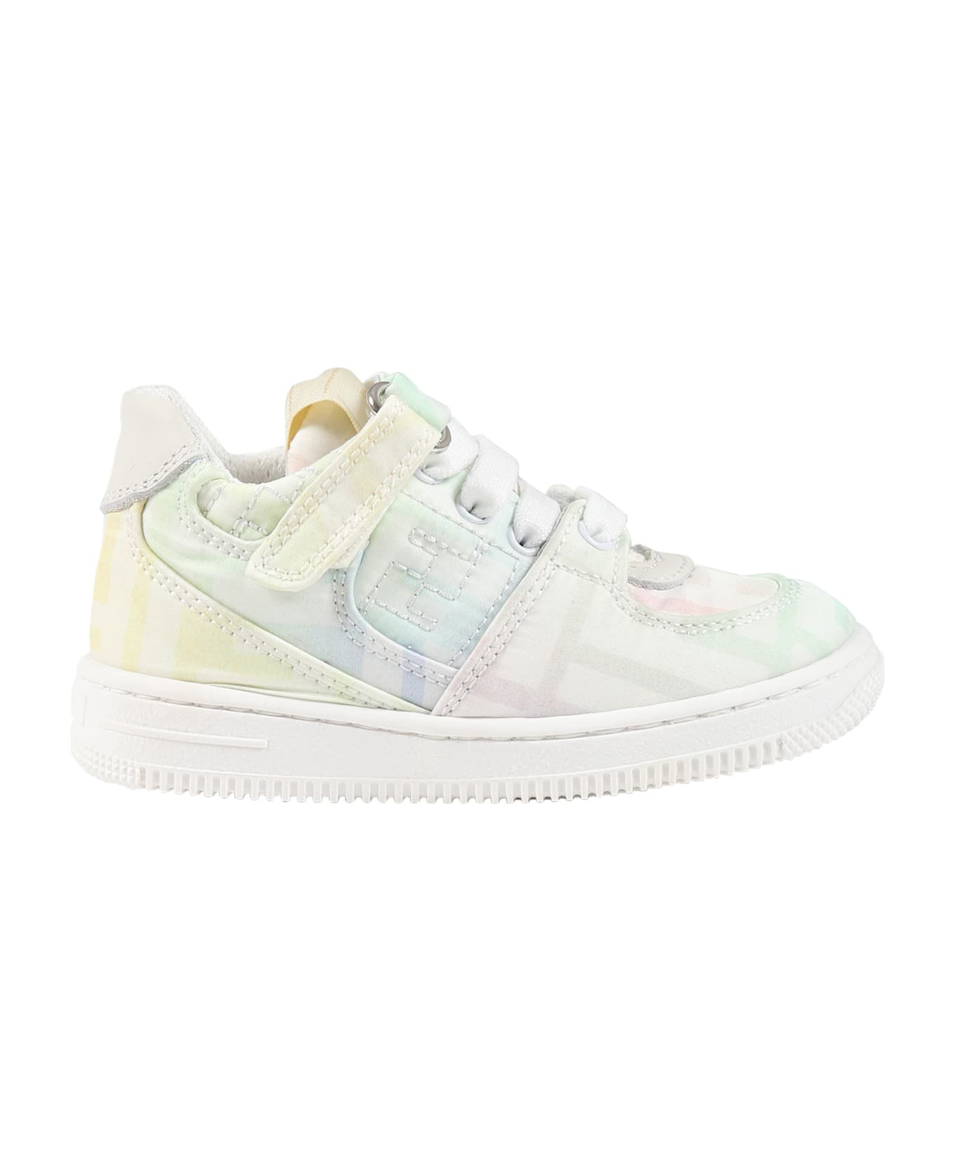 Fendi Multicolor Sneakers For Girl With Double Ff - Multicolor