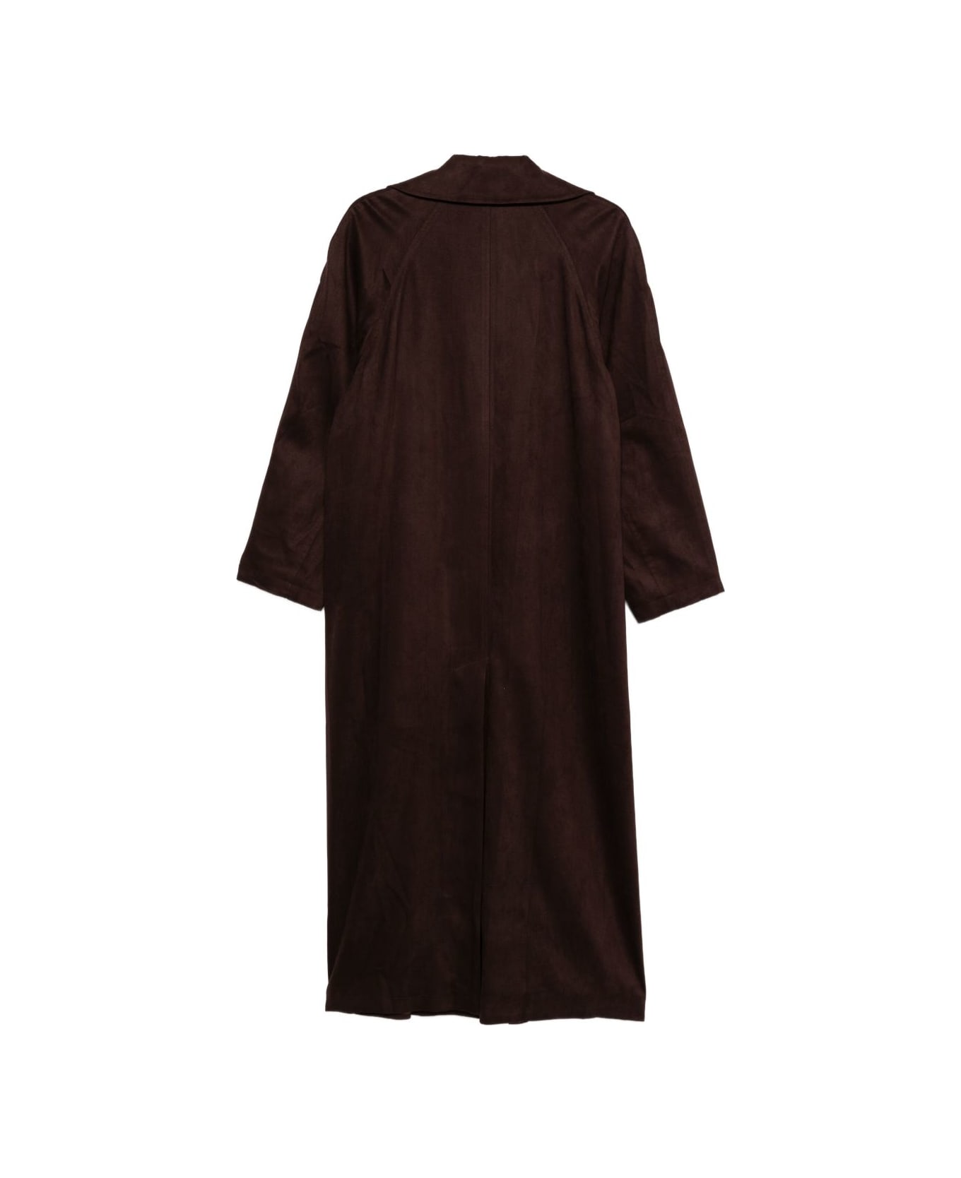 Alysi Double-breasted Trench Coat - Brown