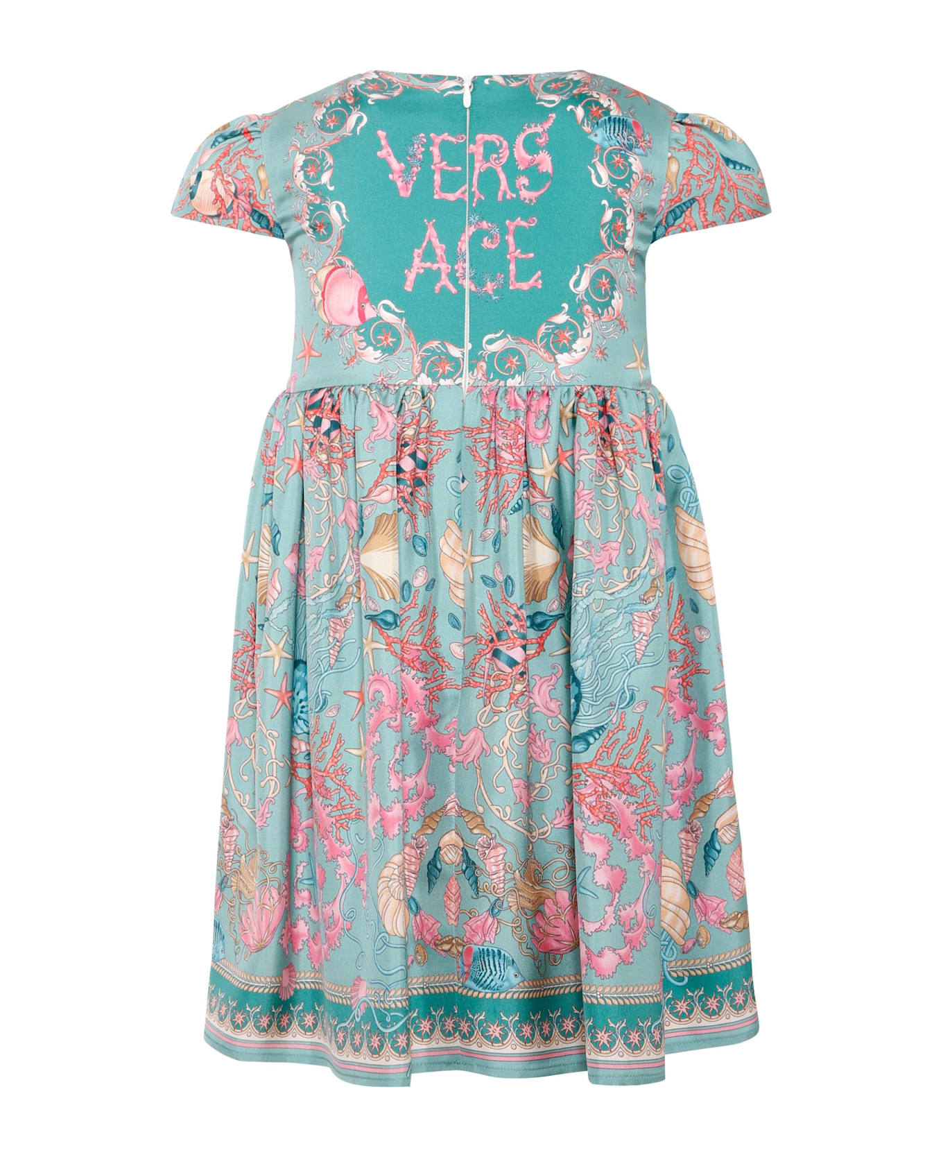 Versace Multicolor La Vacanza Dress For Girl - Multicolor