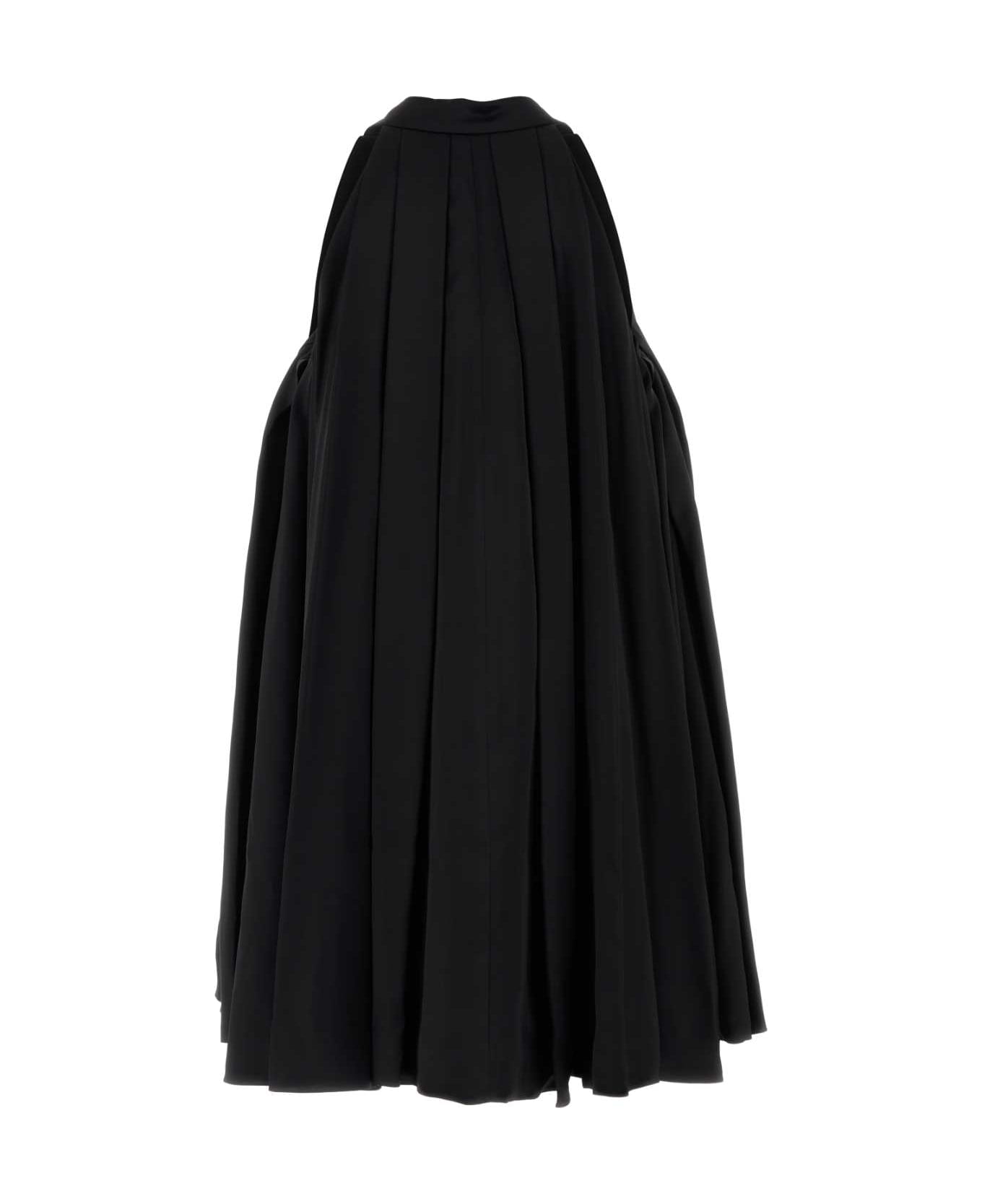 Loewe Black Satin Mini Dress - BLACK