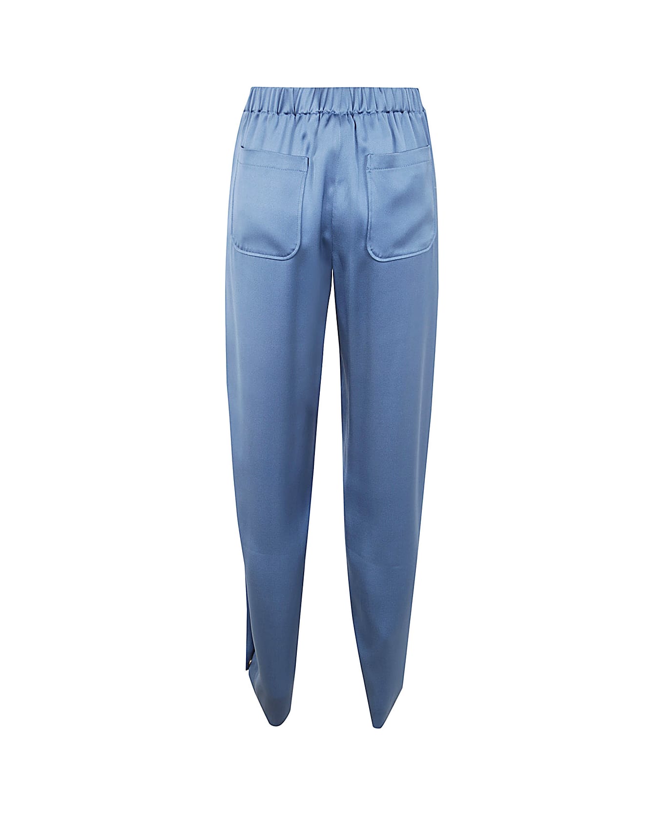 Giorgio Armani Elastic Waist Pants With Button On Bottom - Avio Blue ボトムス
