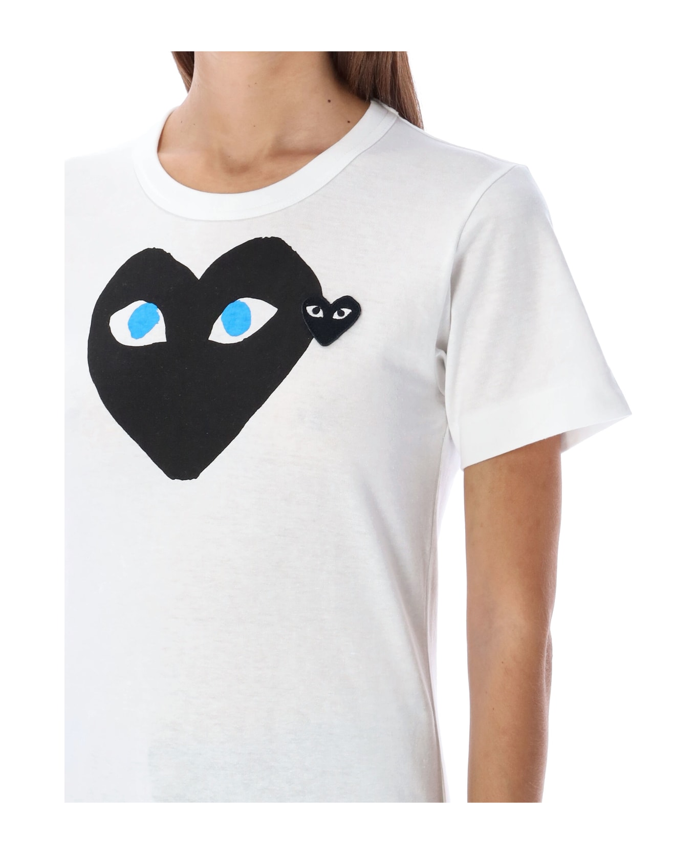 Comme des Garçons Play Big Black Heart T-shirt - WHITE