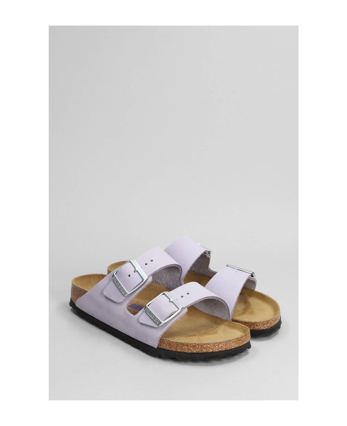 Birkenstock Arizona Sfb Flats In Viola Leather - Viola