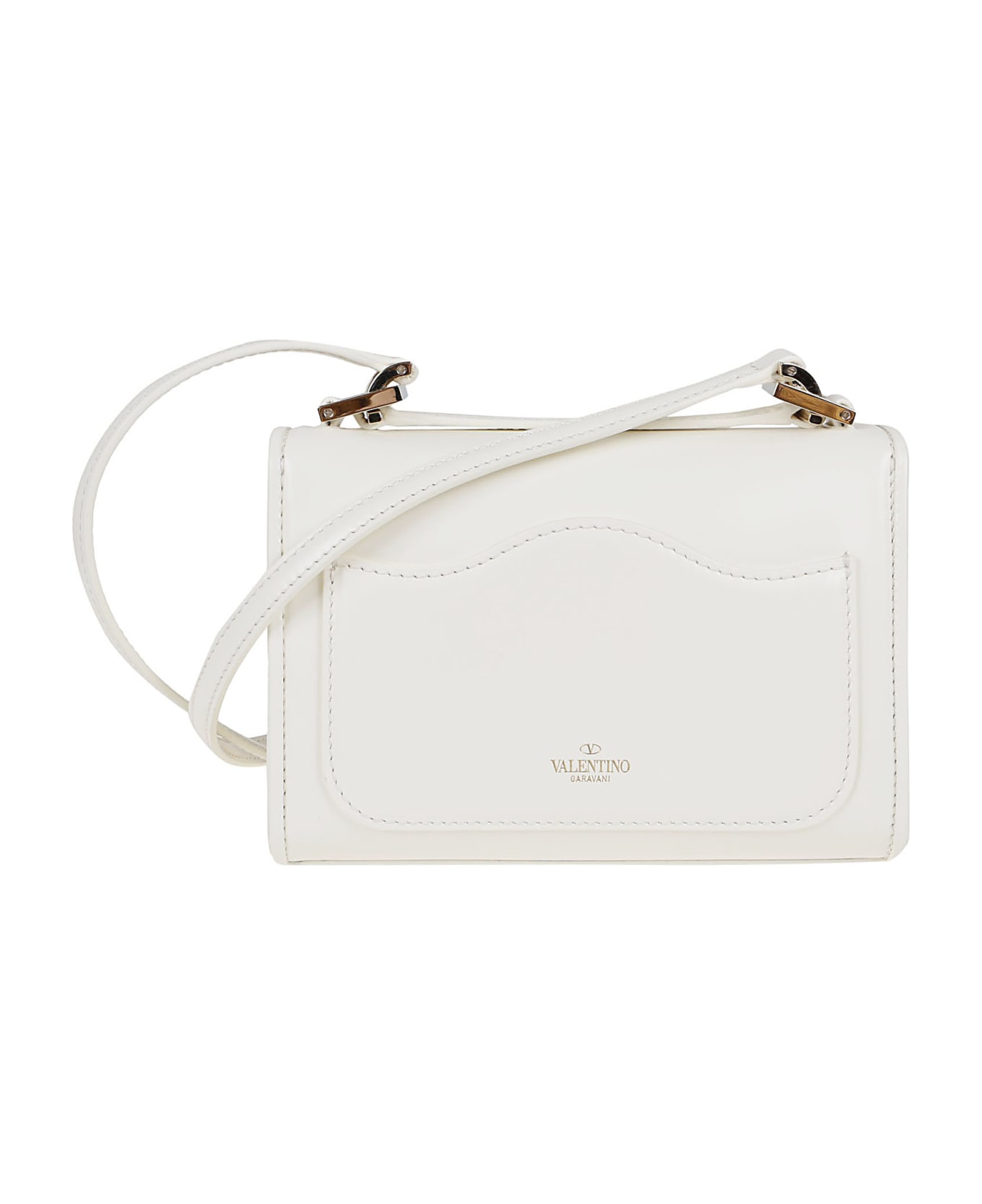 Valentino Garavani Small Shoulder Bag Vlogo Type - Ivory