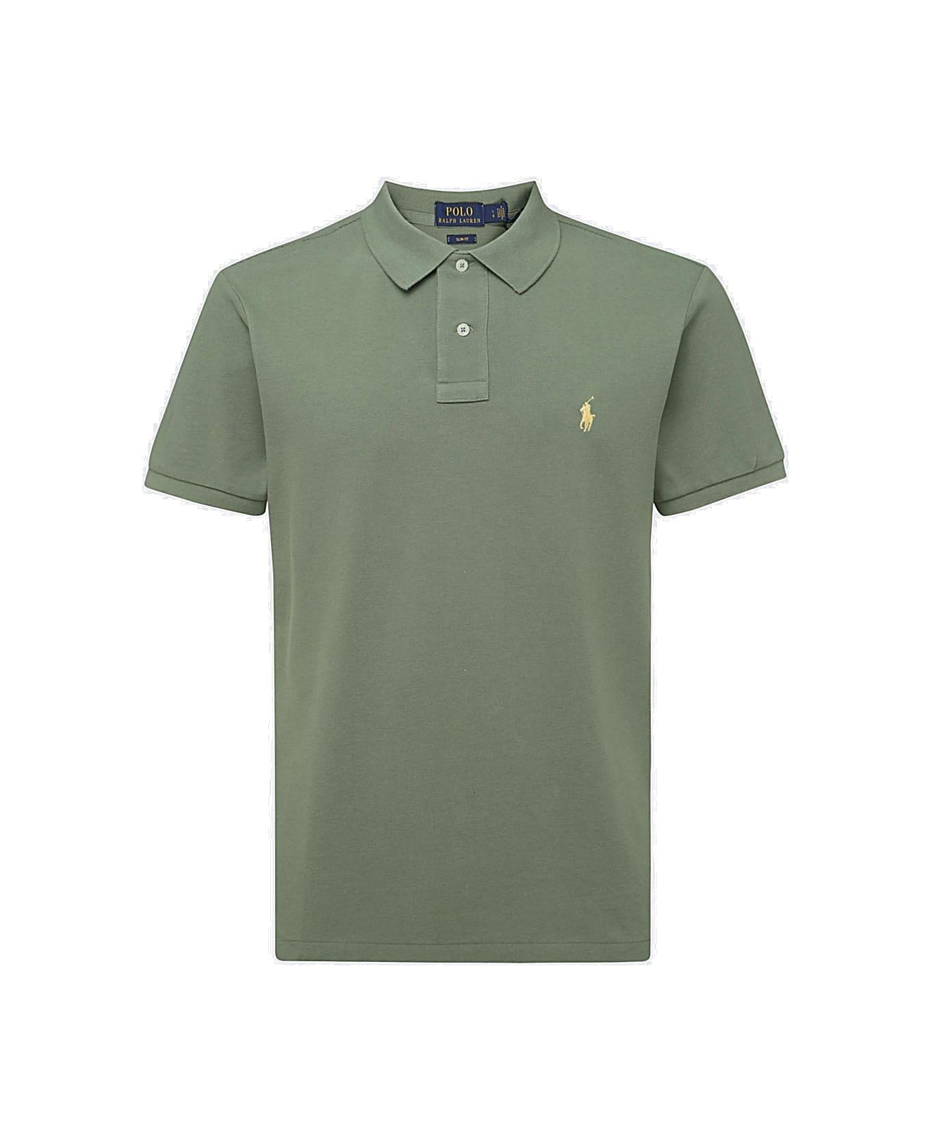 Ralph Lauren Logo Embroidered Polo Baroque Shirt - Merchandise Green