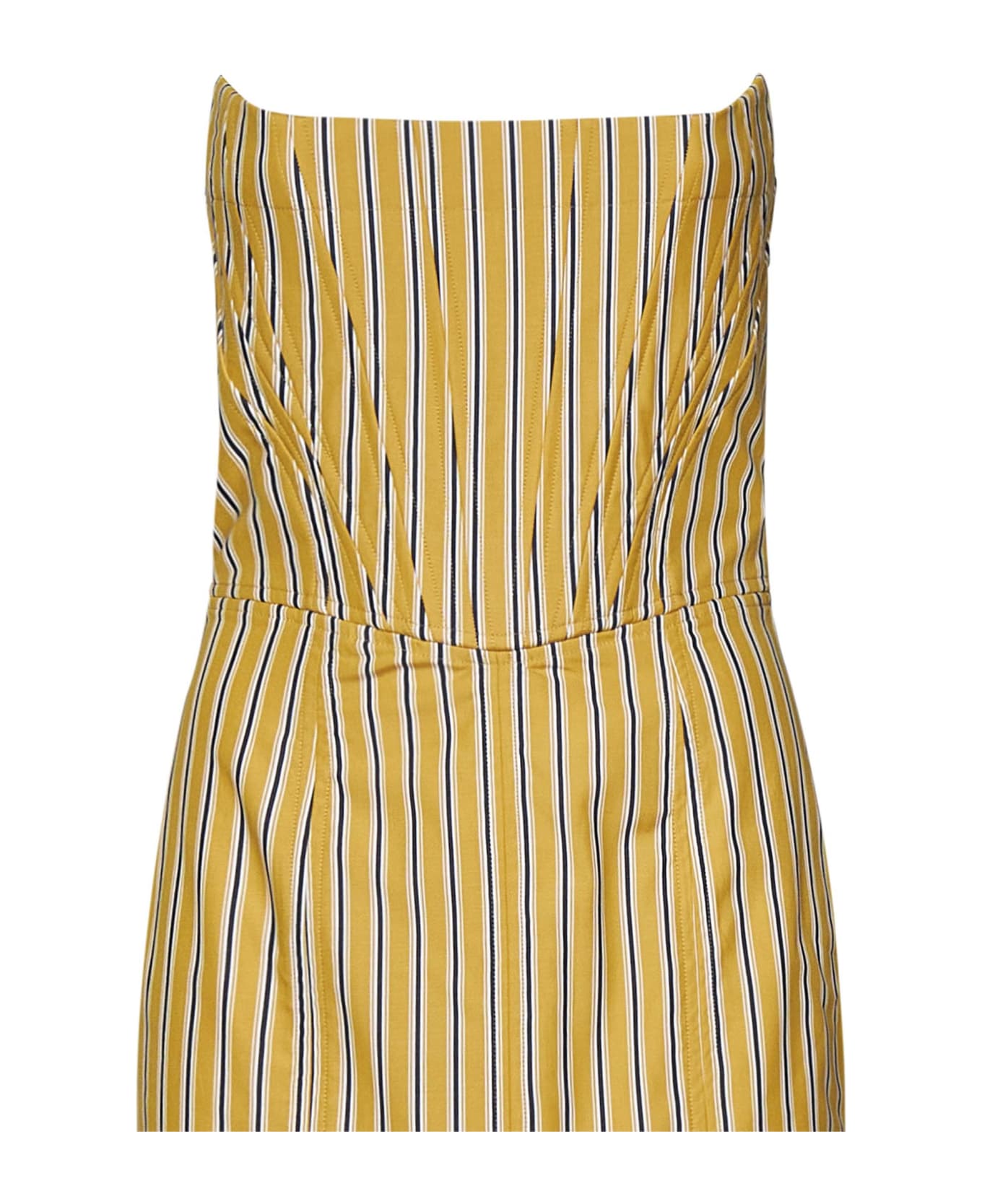 Dsquared2 Striped Corset Dress - Yellow
