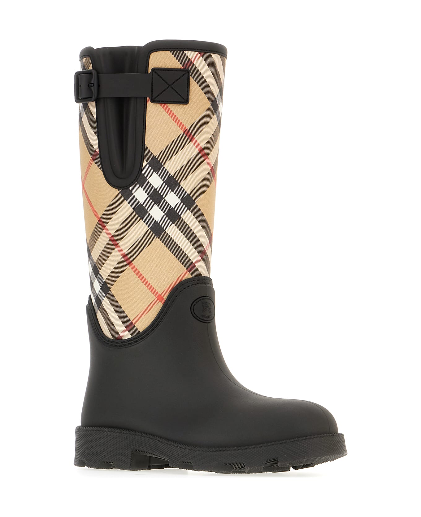 Burberry Printed Rubber Marsh Stamp Boots - BLACK