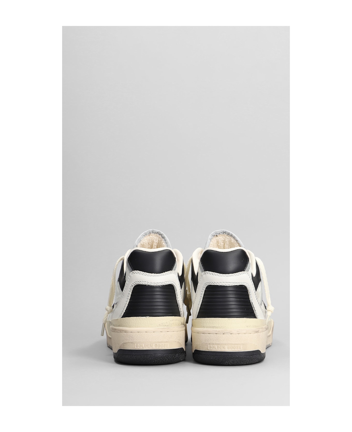 Golden Goose Forty 2 Sneakers In White Leather And Fabric - white