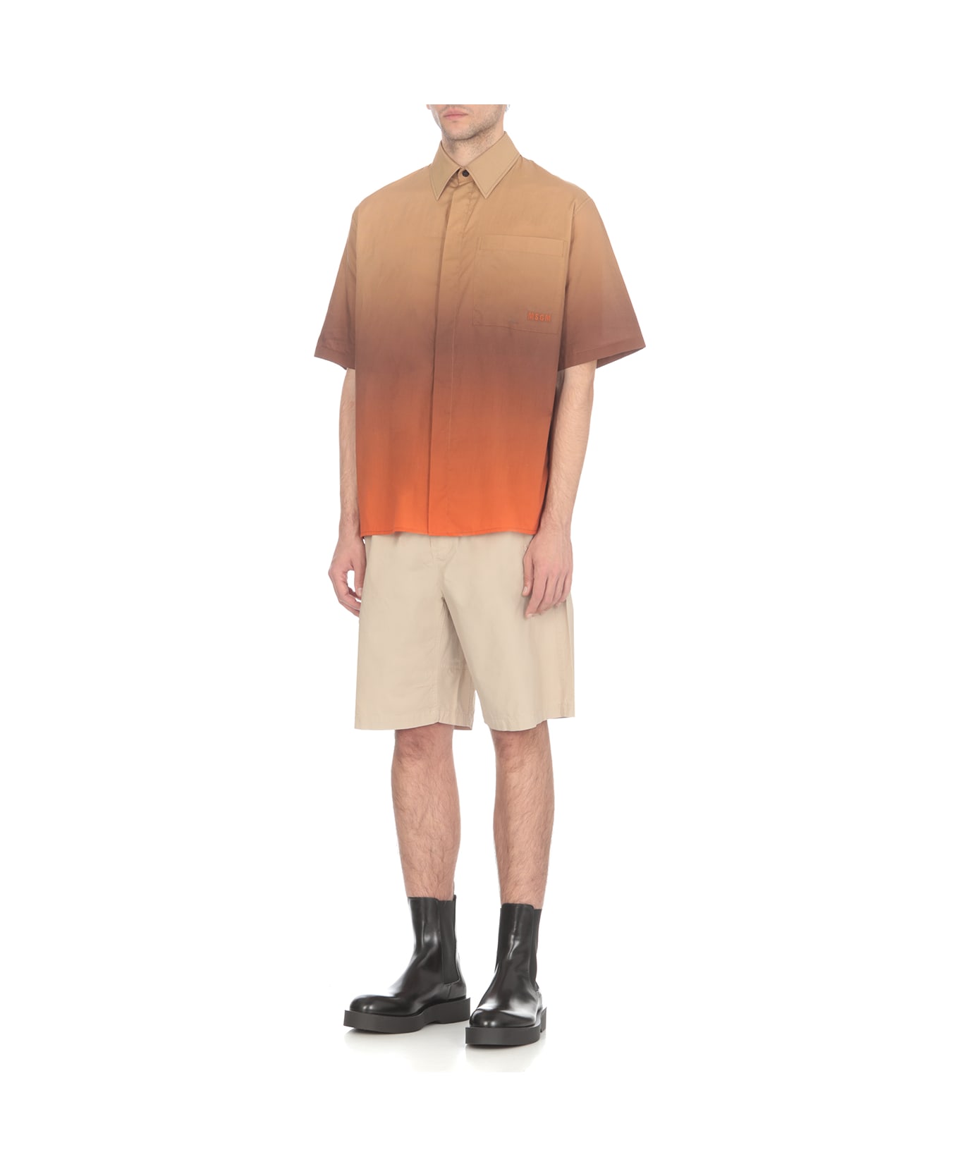 MSGM Cotton Shirt - Brown シャツ