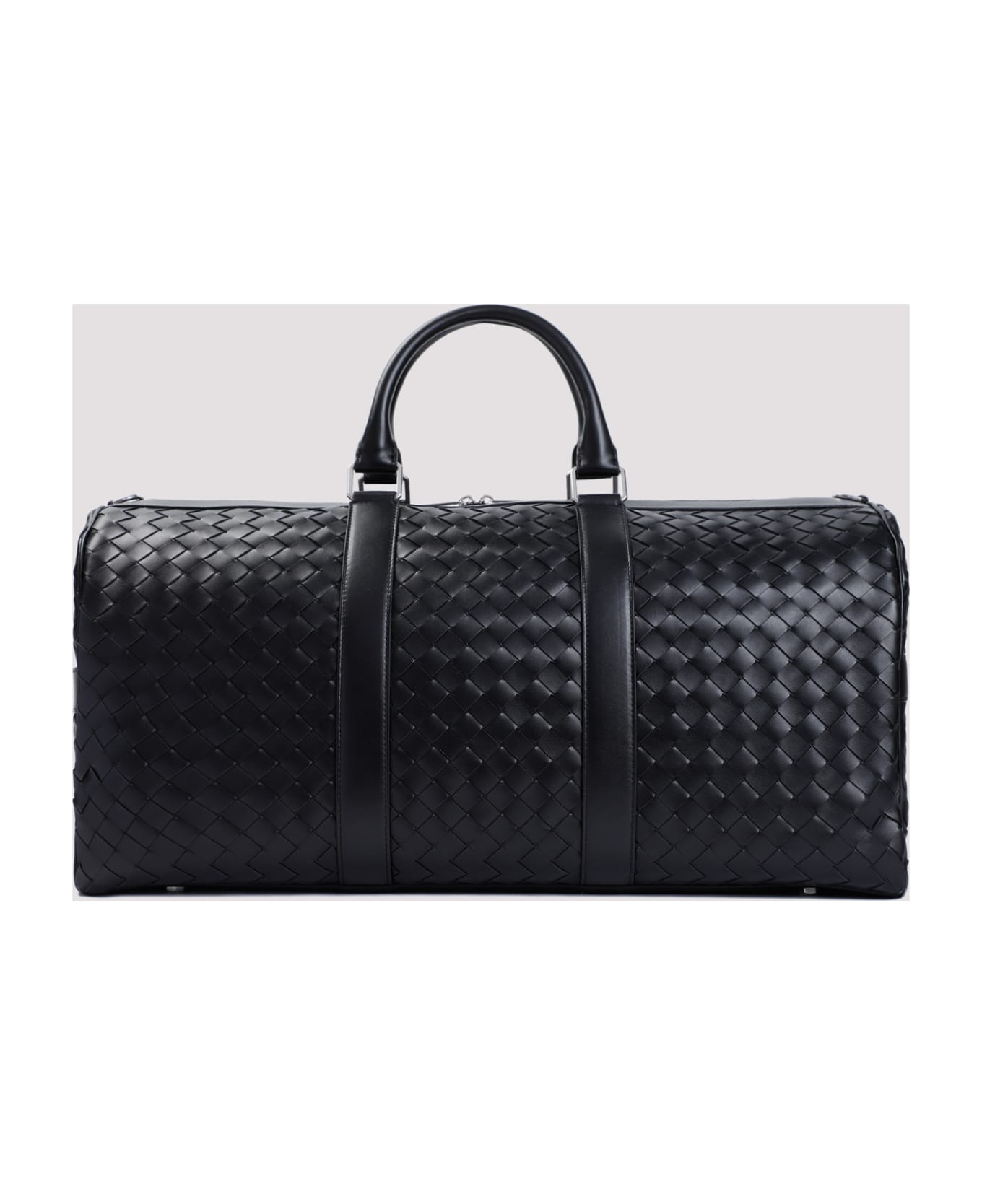 Bottega Veneta Medium Duffle Bag - Black Silver