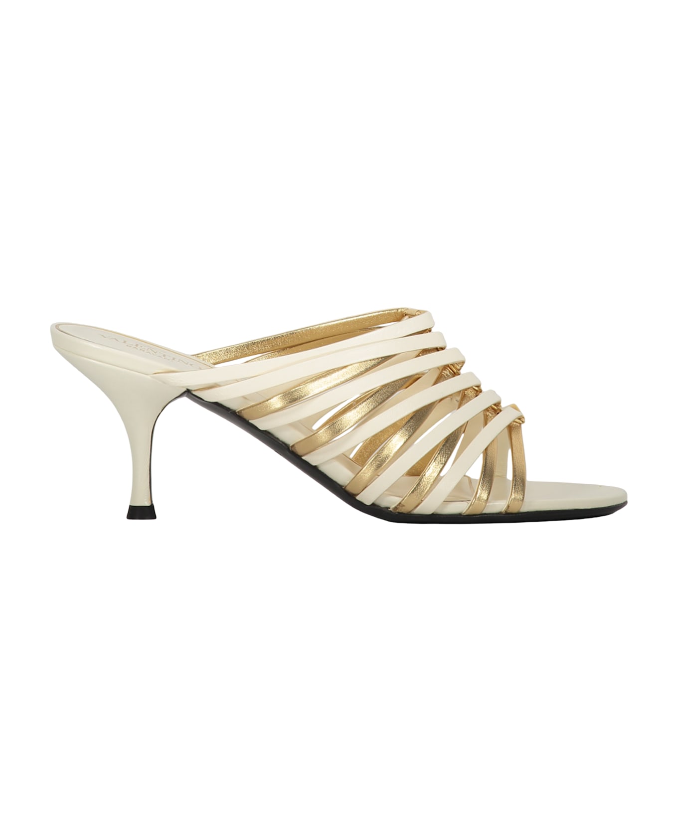 Valentino Garavani Leather Mules - Ivory