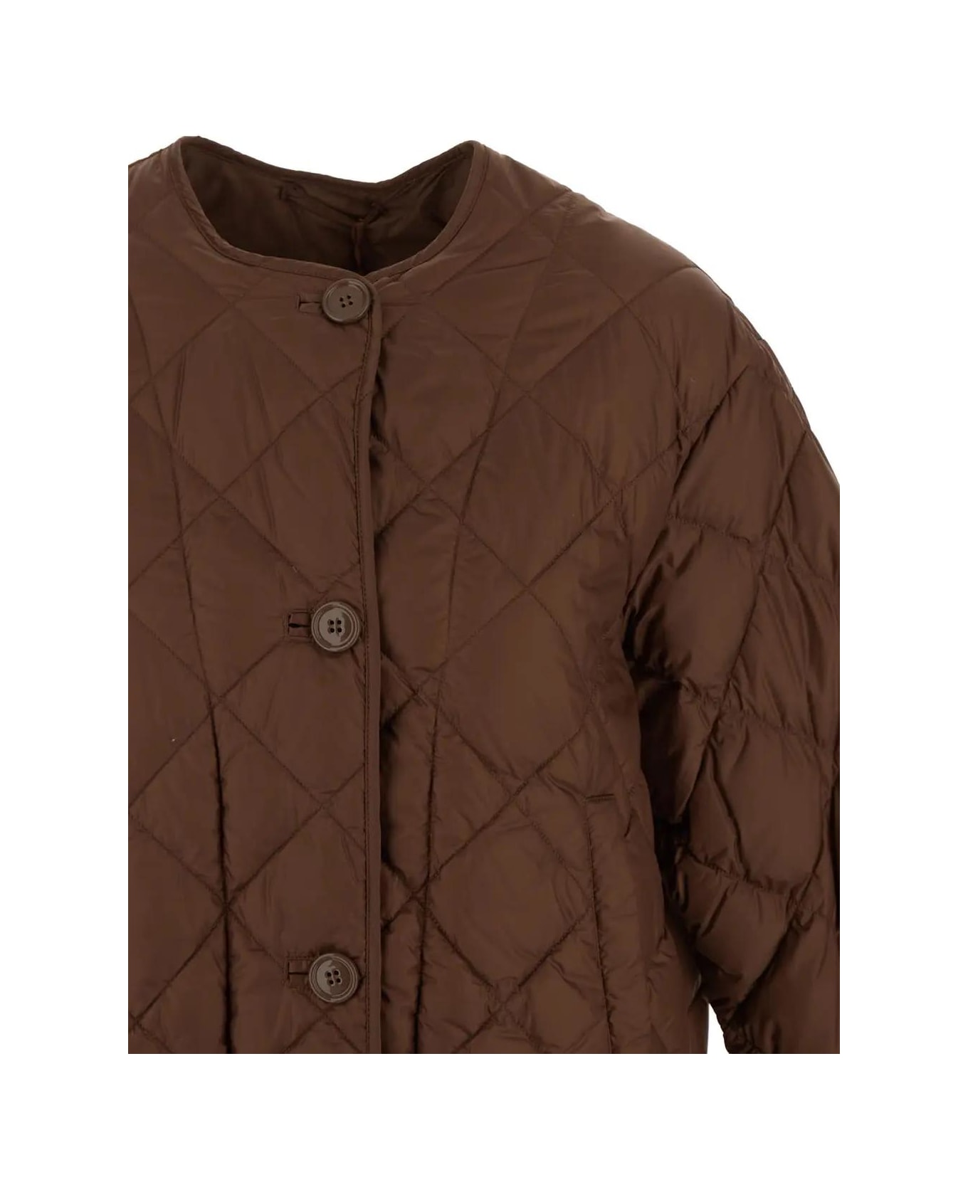 Max Mara The Cube Buttoned Long-sleeved Quilted Jacket