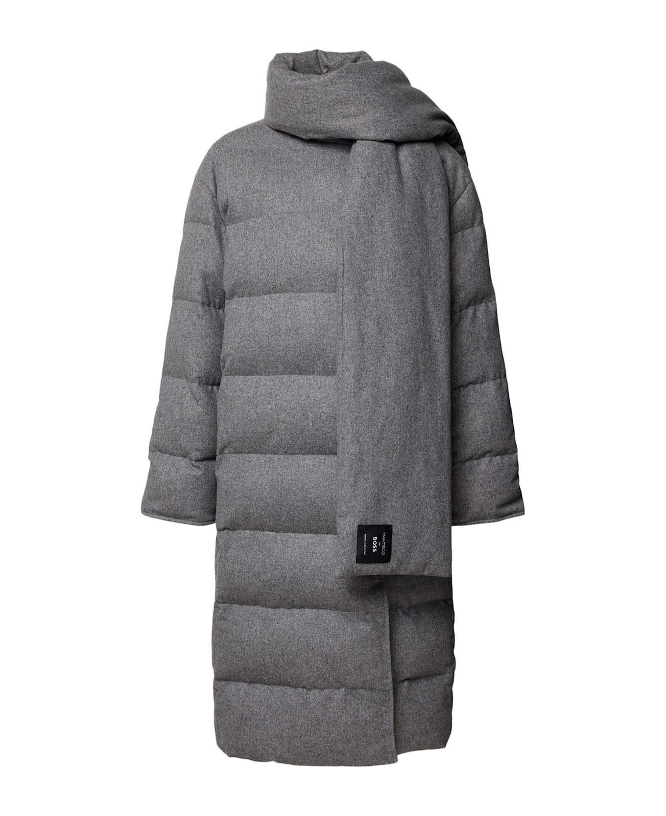 Hugo Boss Pashiza Reversible Long Down Jacket - Grey