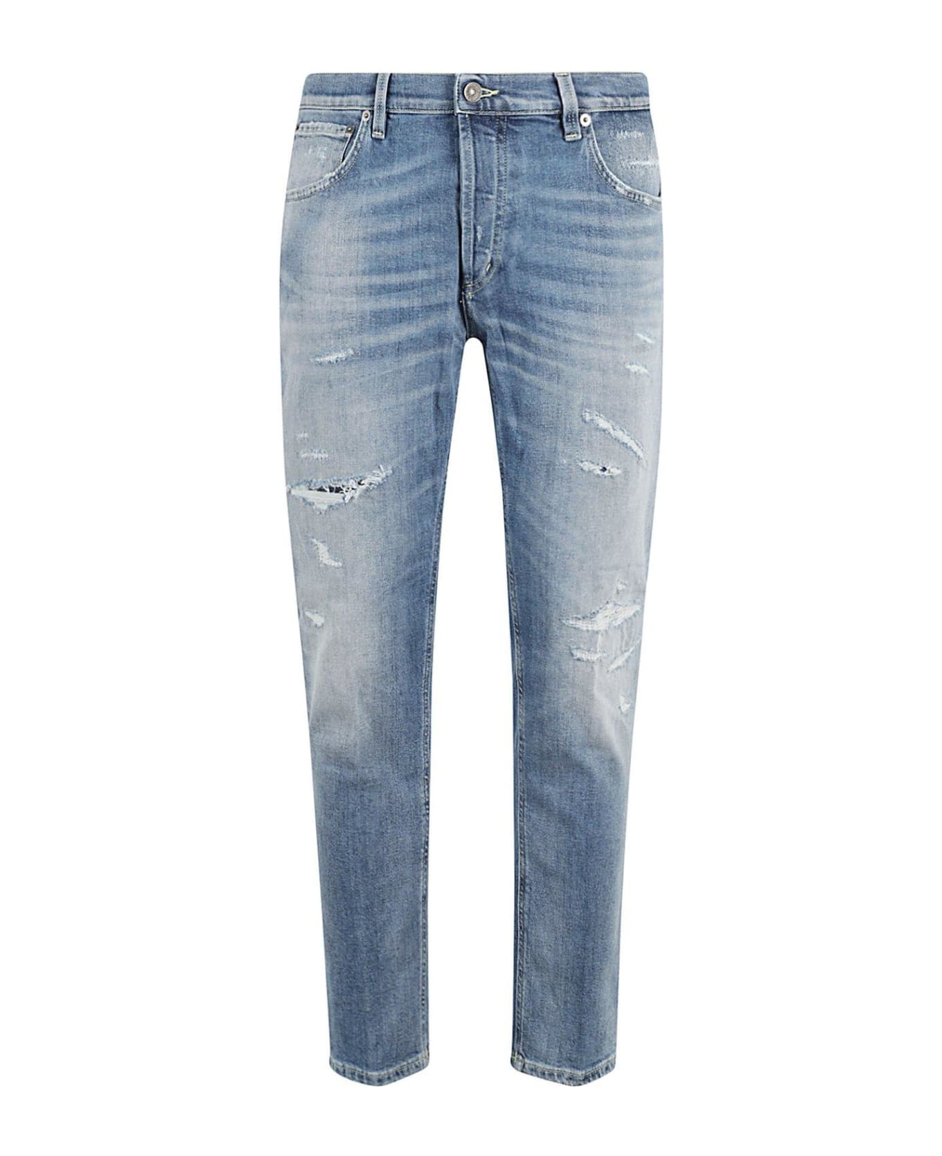 Dondup Ripped Detailed Jeans - Blu Denim