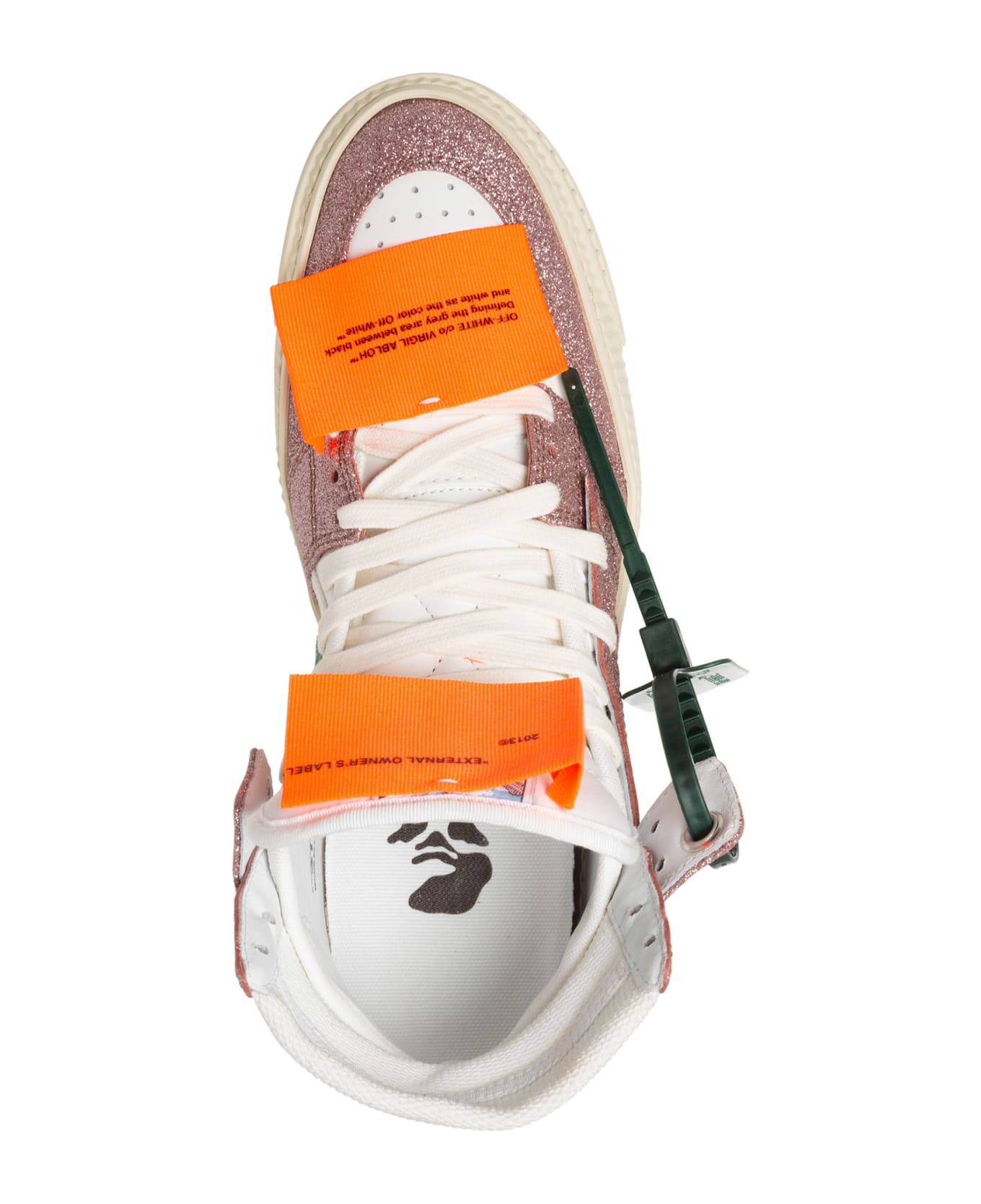 Off-White Off Court 3.0 Leather High-top Sneakers - White - Pink