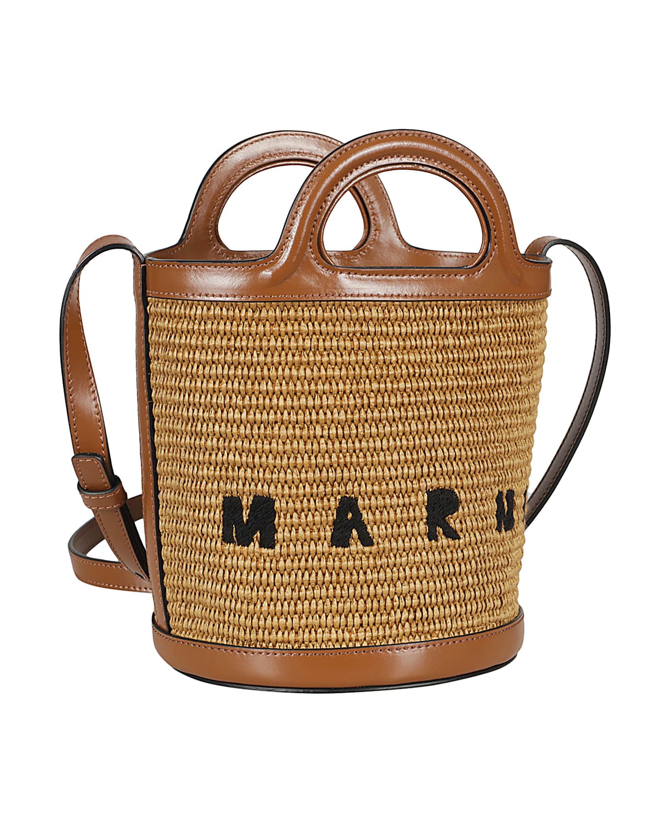 Marni Tropicalia Mini Bucket - Cuoio