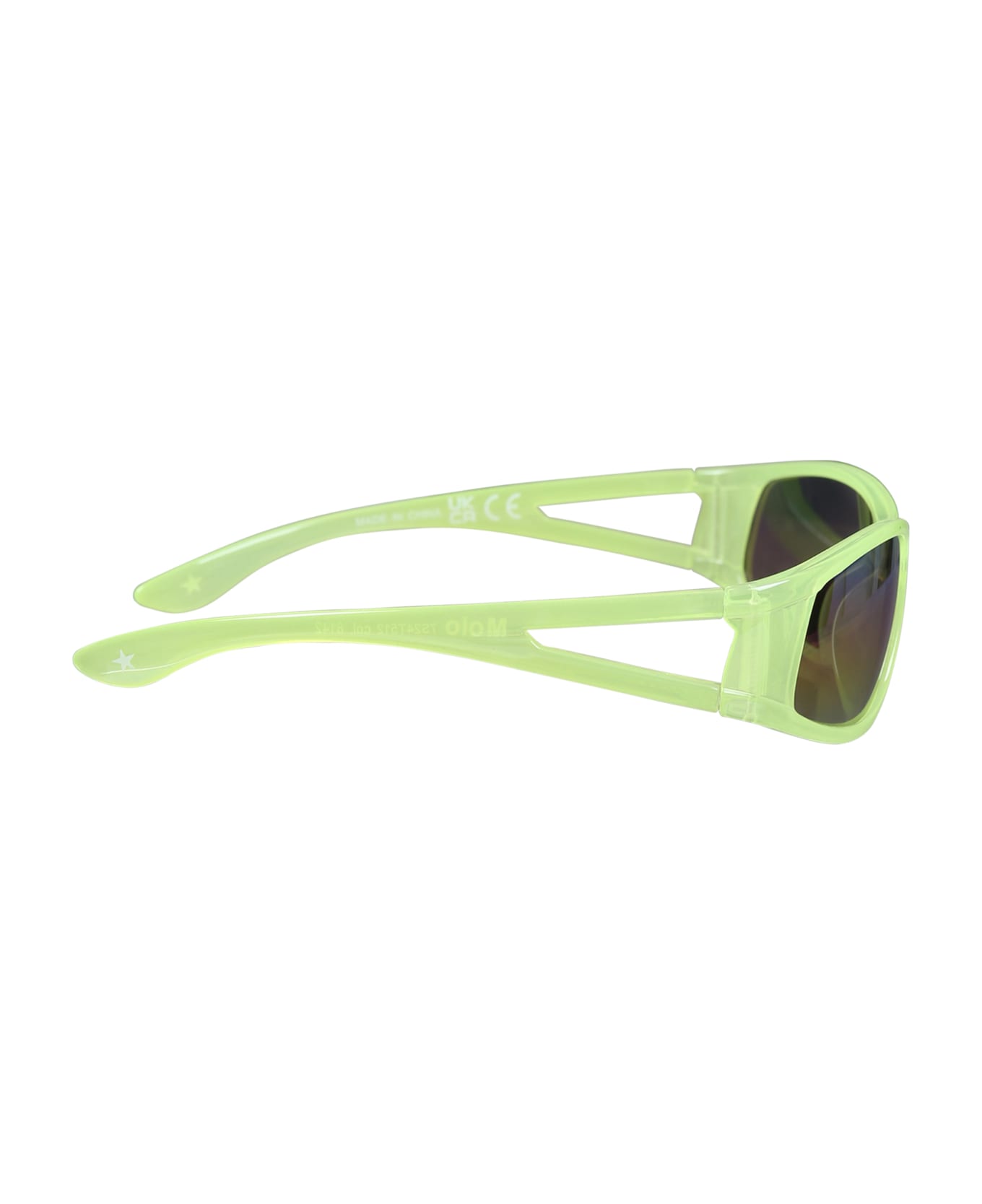 Molo Fluorescent Yellow Soso Sunglasses For Kids - Green アクセサリー＆ギフト