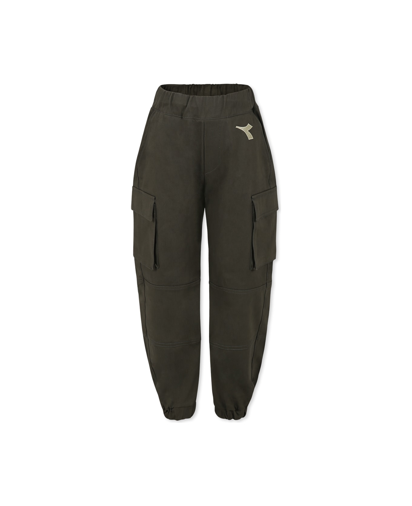 Diadora Green Trousers For Boy With Logo - Green