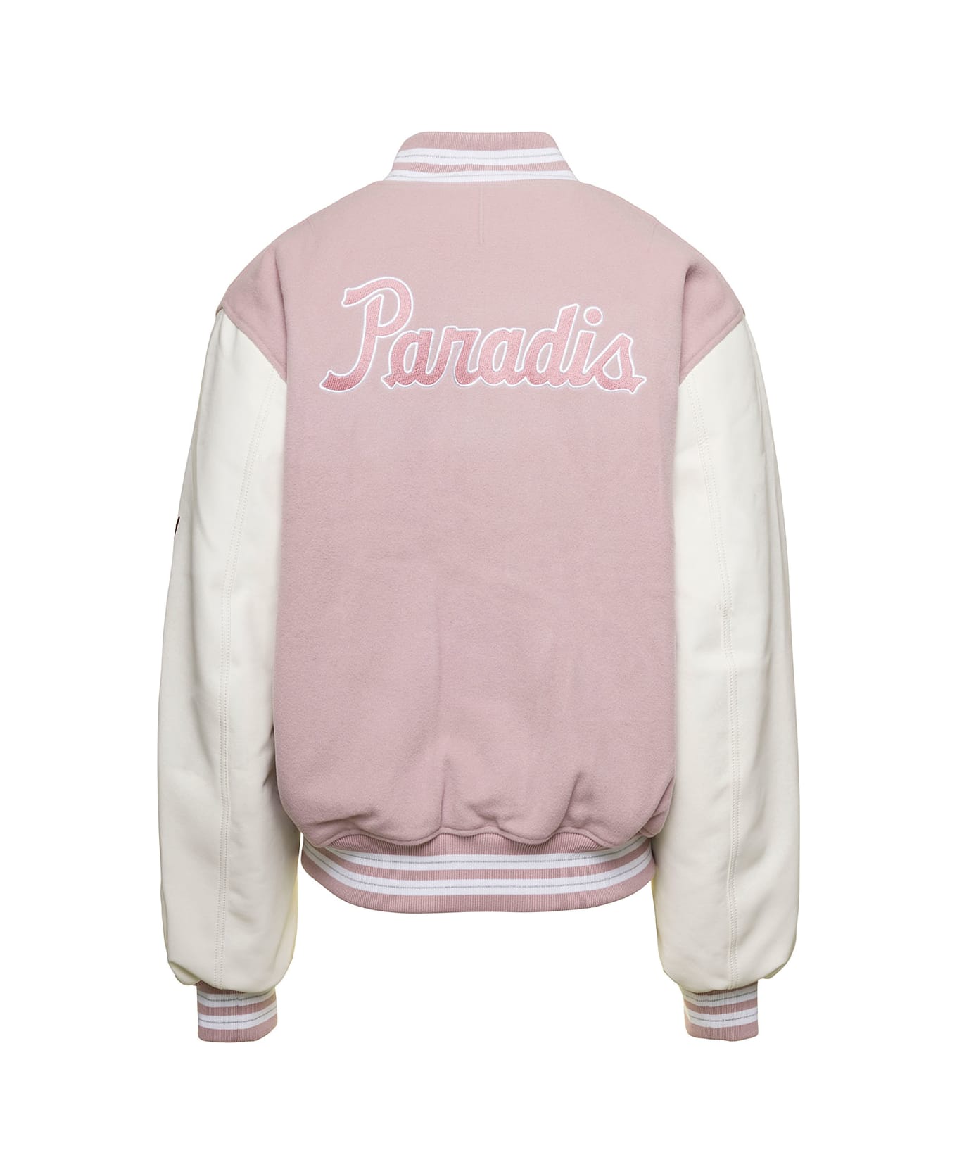 3.Paradis Varsity Letterman Jacket - Pink