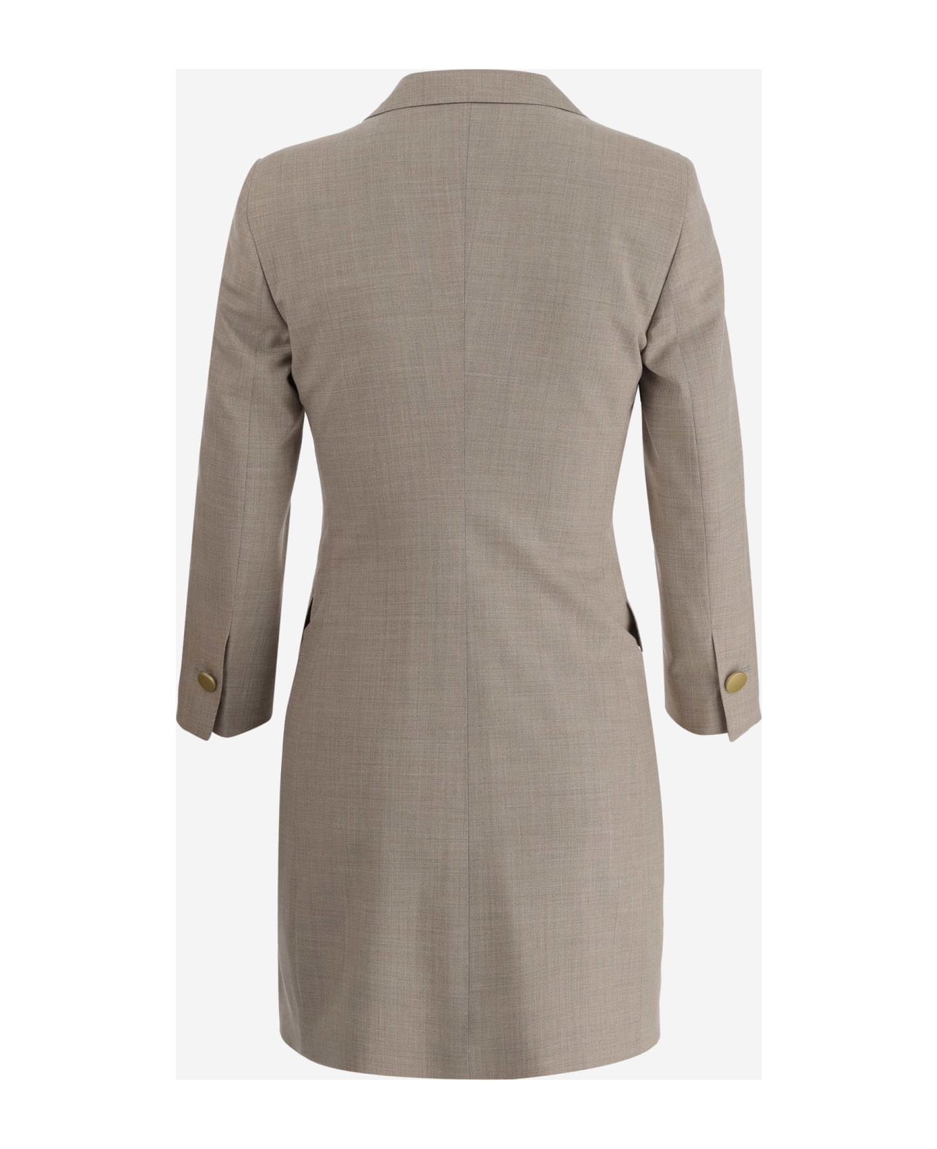 Tagliatore Wool And Silk Double-breasted Jacket - Beige