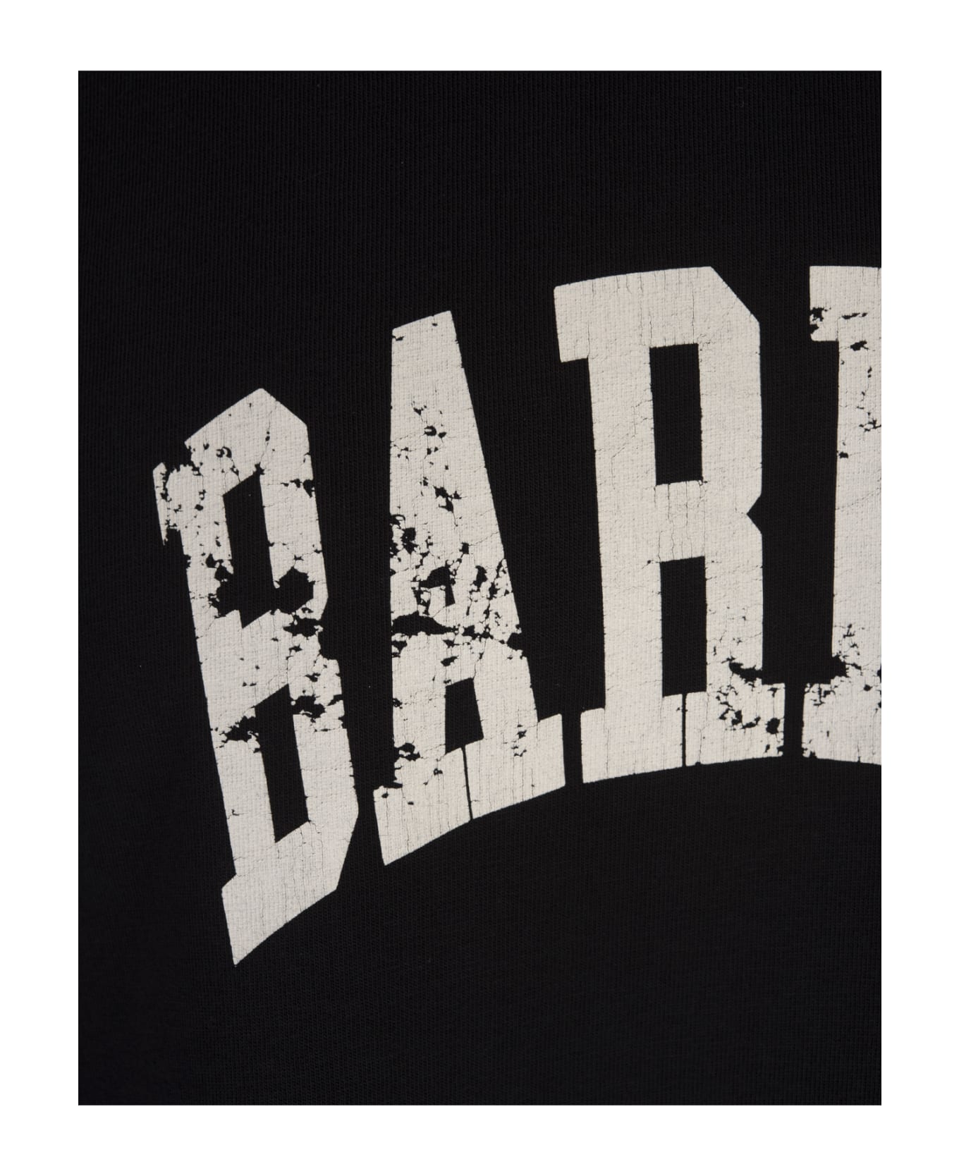 Barrow Black T-shirt With Lettering And Graphic Print With Smile - Black