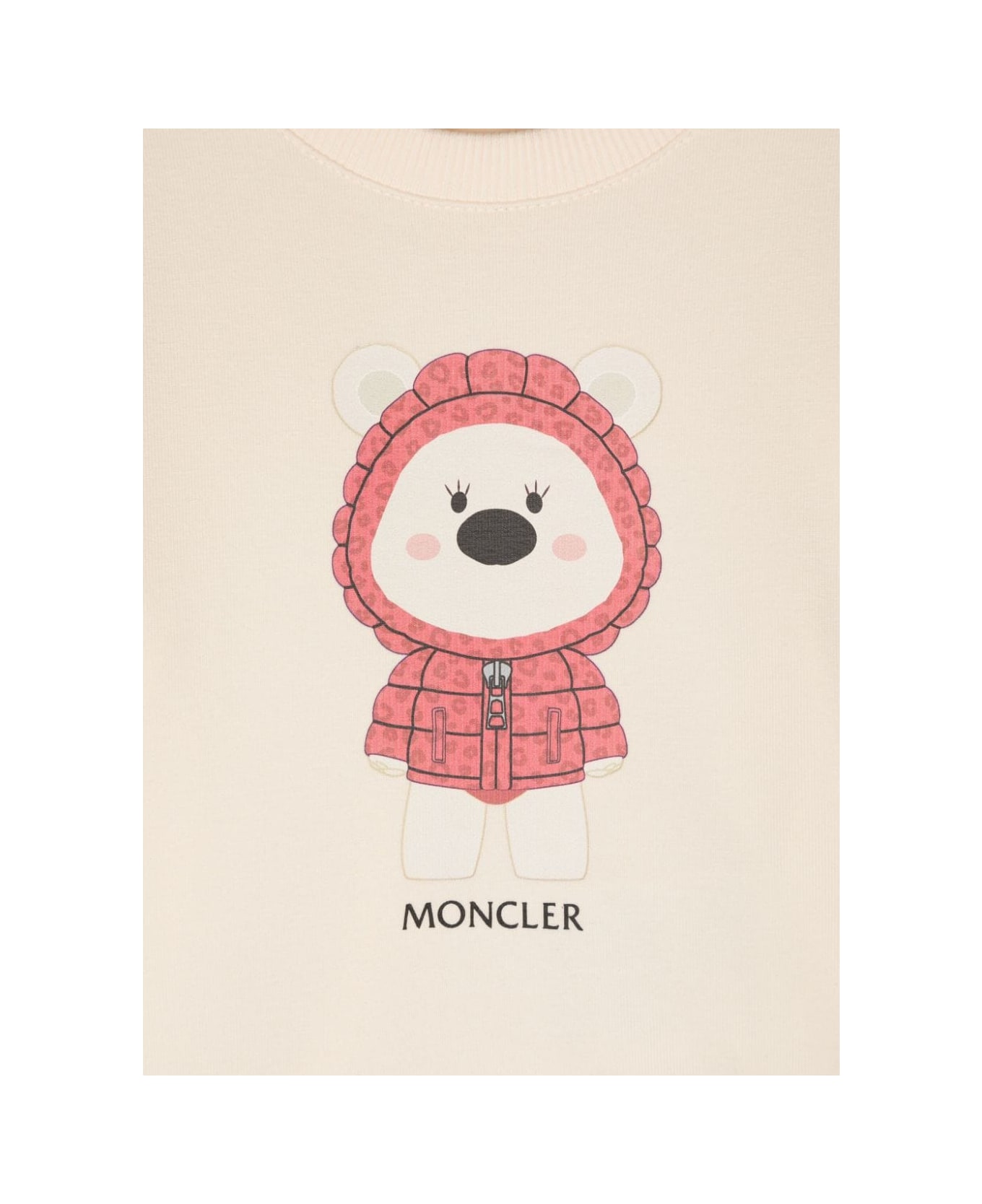 Moncler Beige Sweatshirt Baby Girl - Beige