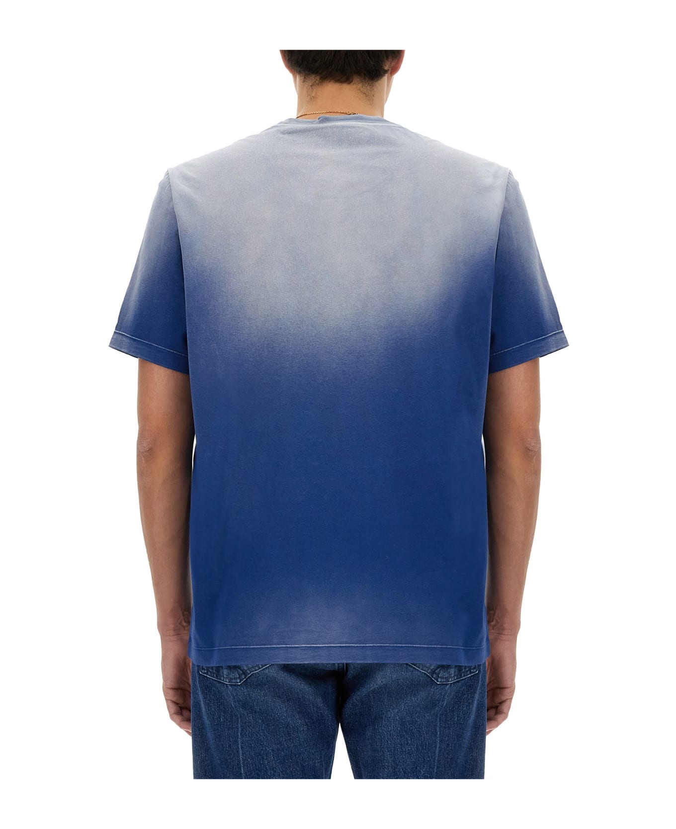 Versace T-shirt With Logo - Royal blue
