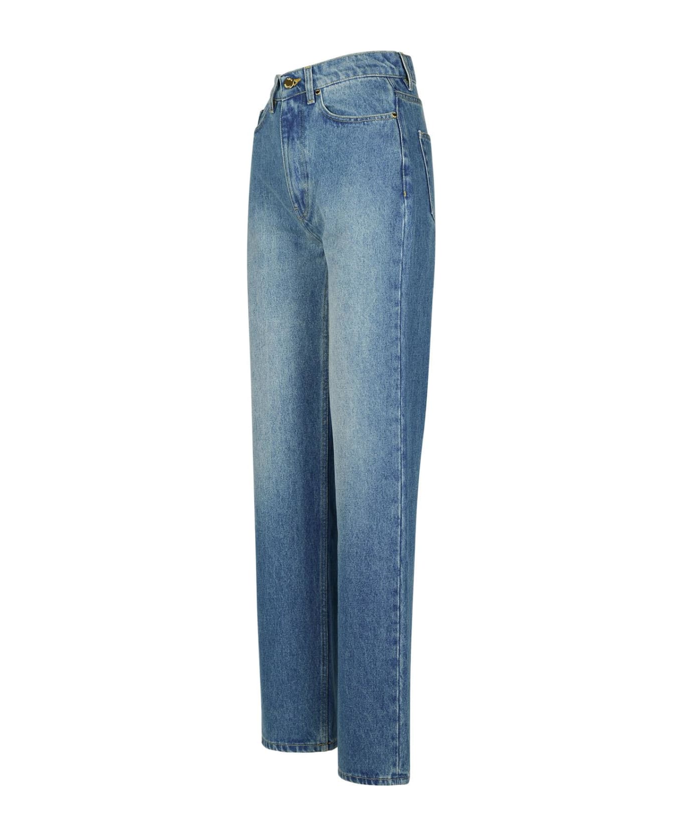 Casablanca Light Blue Denim Cotton Jeans - Blue