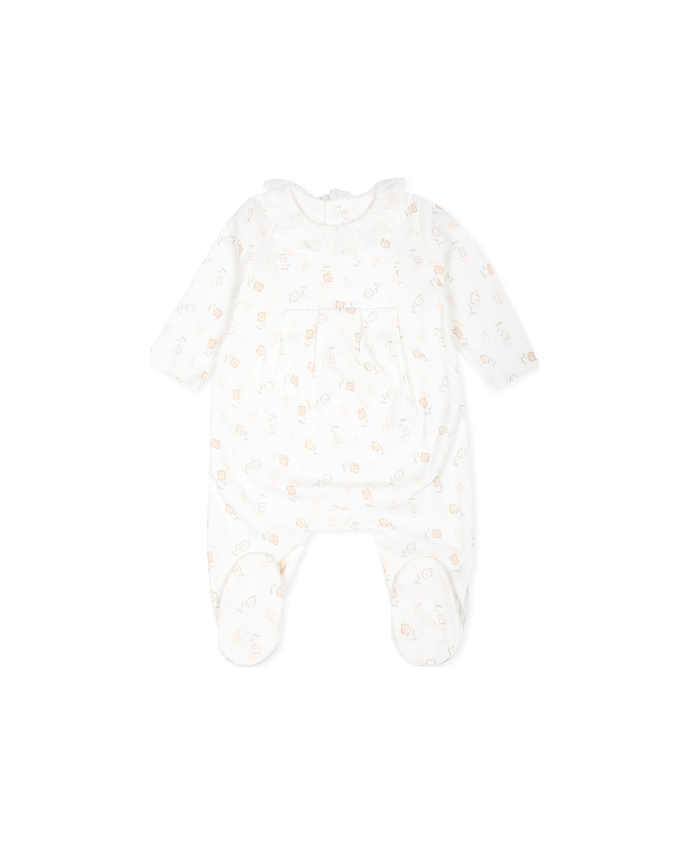 Chloé Multicolor Babygrow Set For Baby Girl With Logo And Flowers - Multicolor