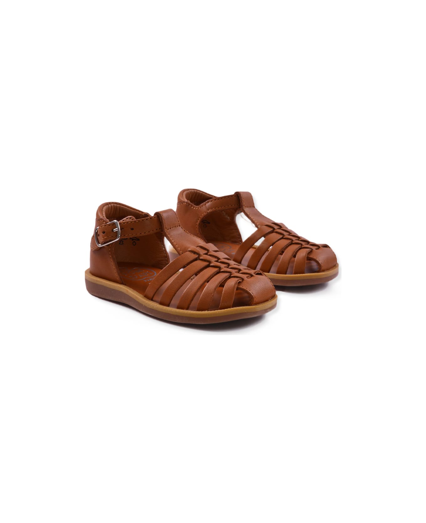 Pom d'Api Sandals In Smooth Leather - Brown
