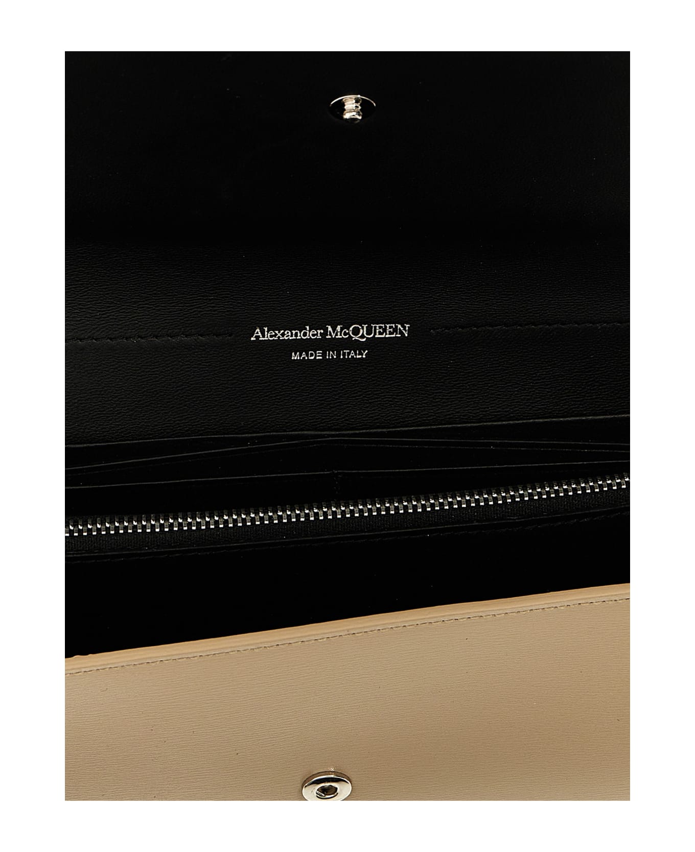 Alexander McQueen Chain Wallet On Chain - Beige