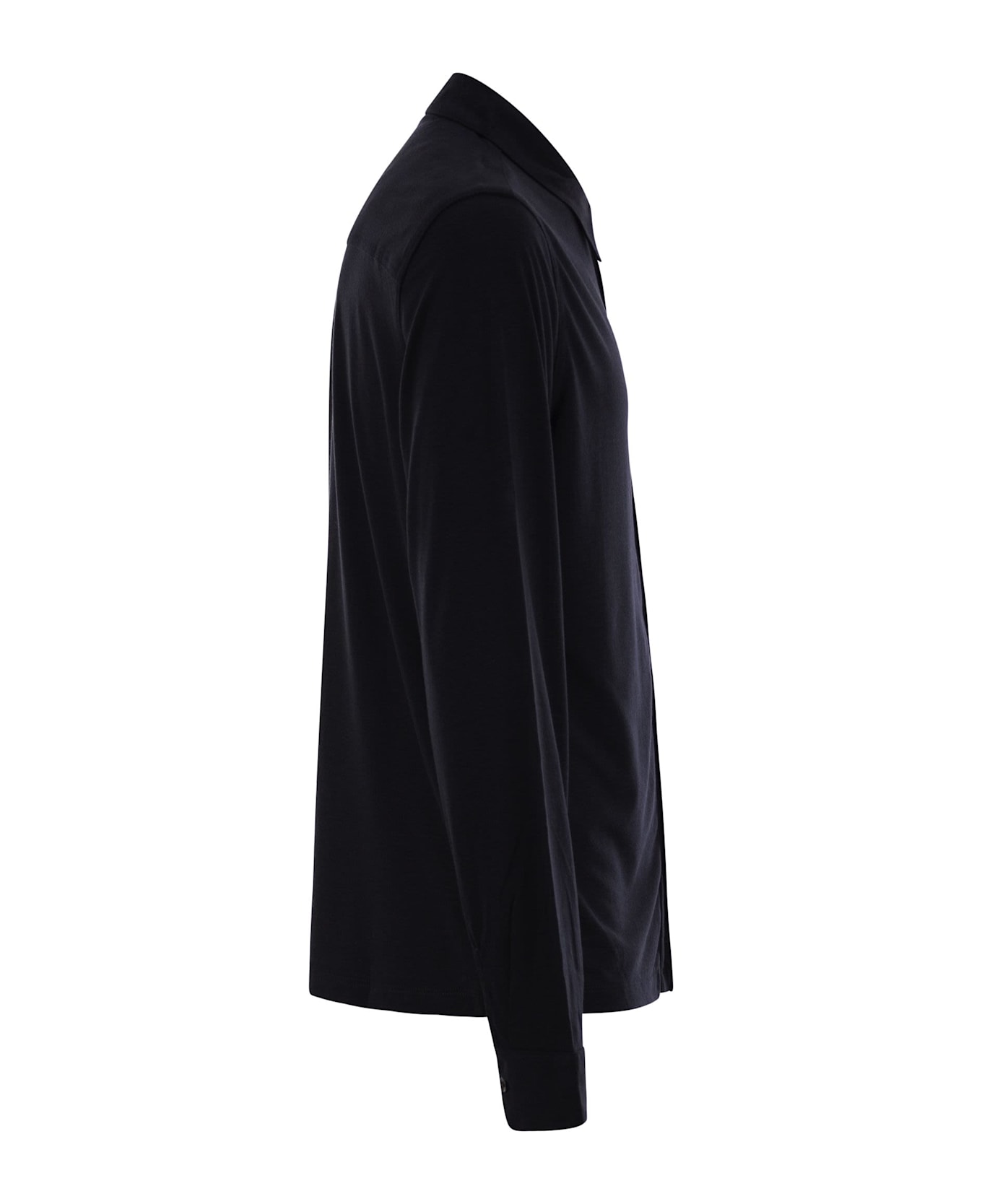 Majestic Filatures Long-sleeved Lyocell And Cotton Shirt - Blue