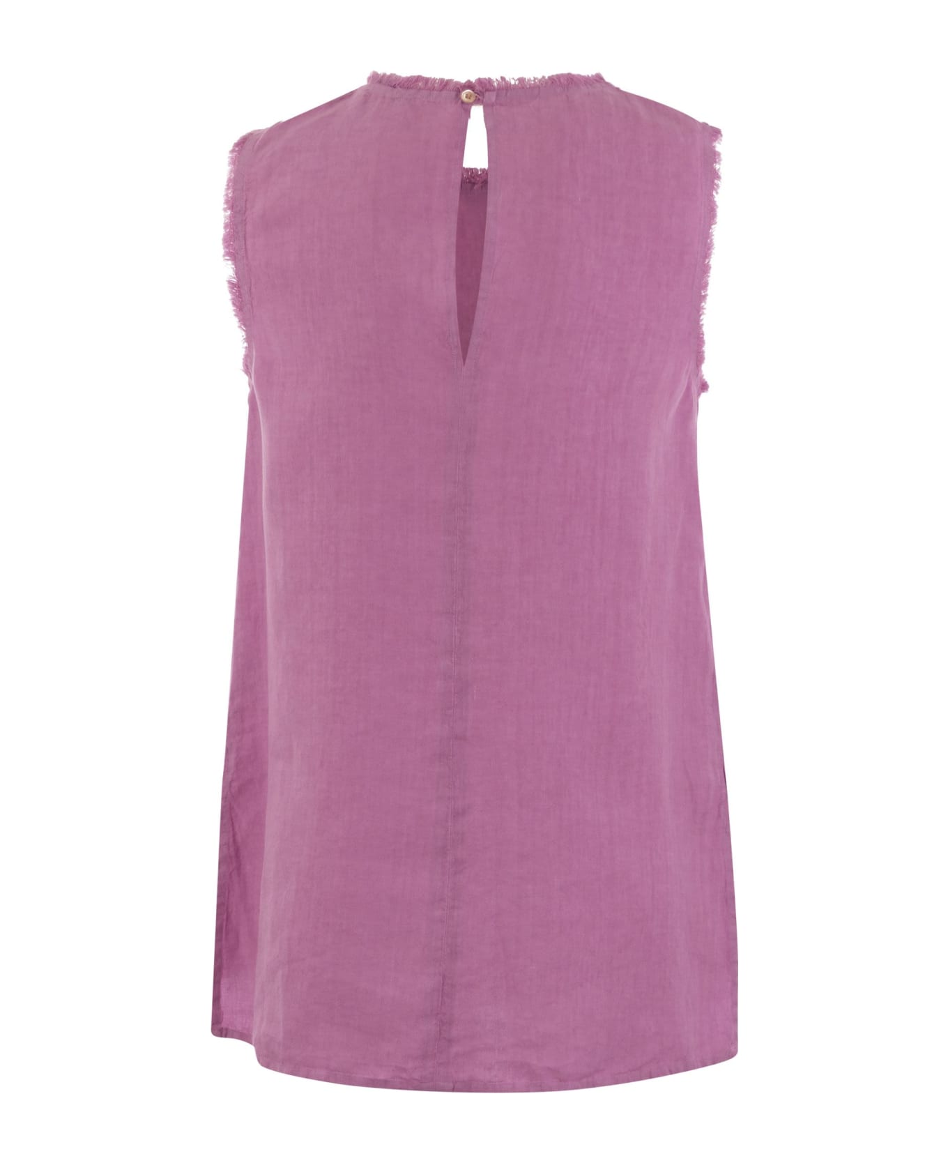 Peserico Sleeveless Linen Top - Pink タンクトップ