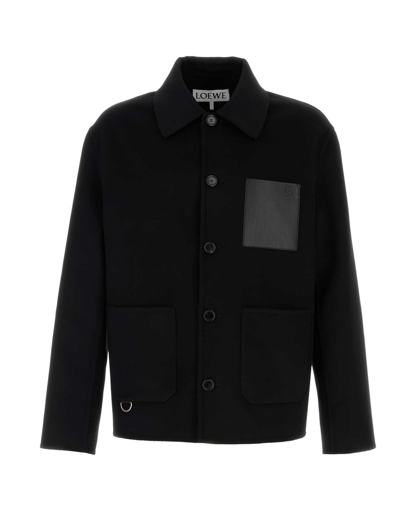 Loewe Black Wool Blend Jacket - BLACK