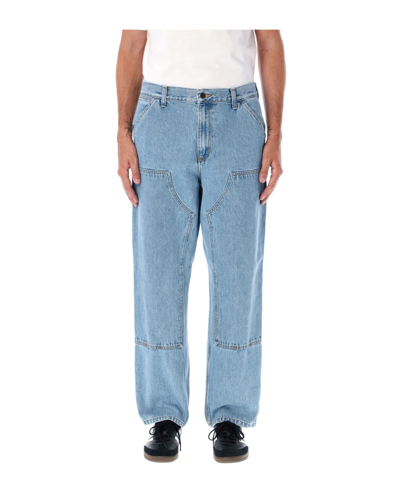 Carhartt Double Knee Pants - BLUE STONE BLITCHED