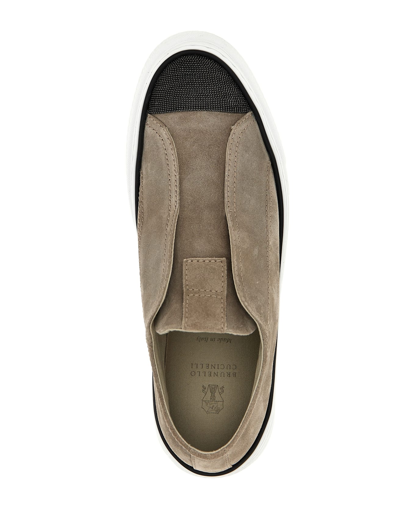 Brunello Cucinelli 'precious Toe' Sneakers - Beige