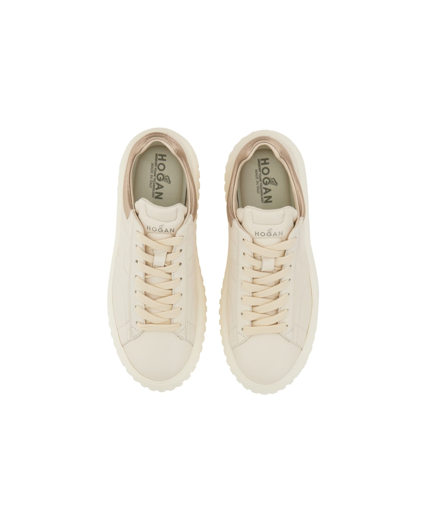 Hogan Sneaker H-stripes - BEIGE