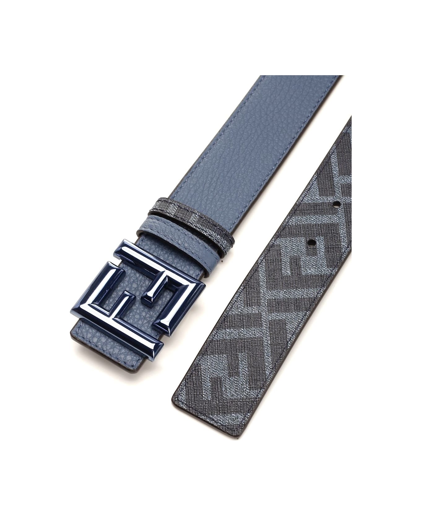 Fendi Reversible Denim Blue Belt - Blue