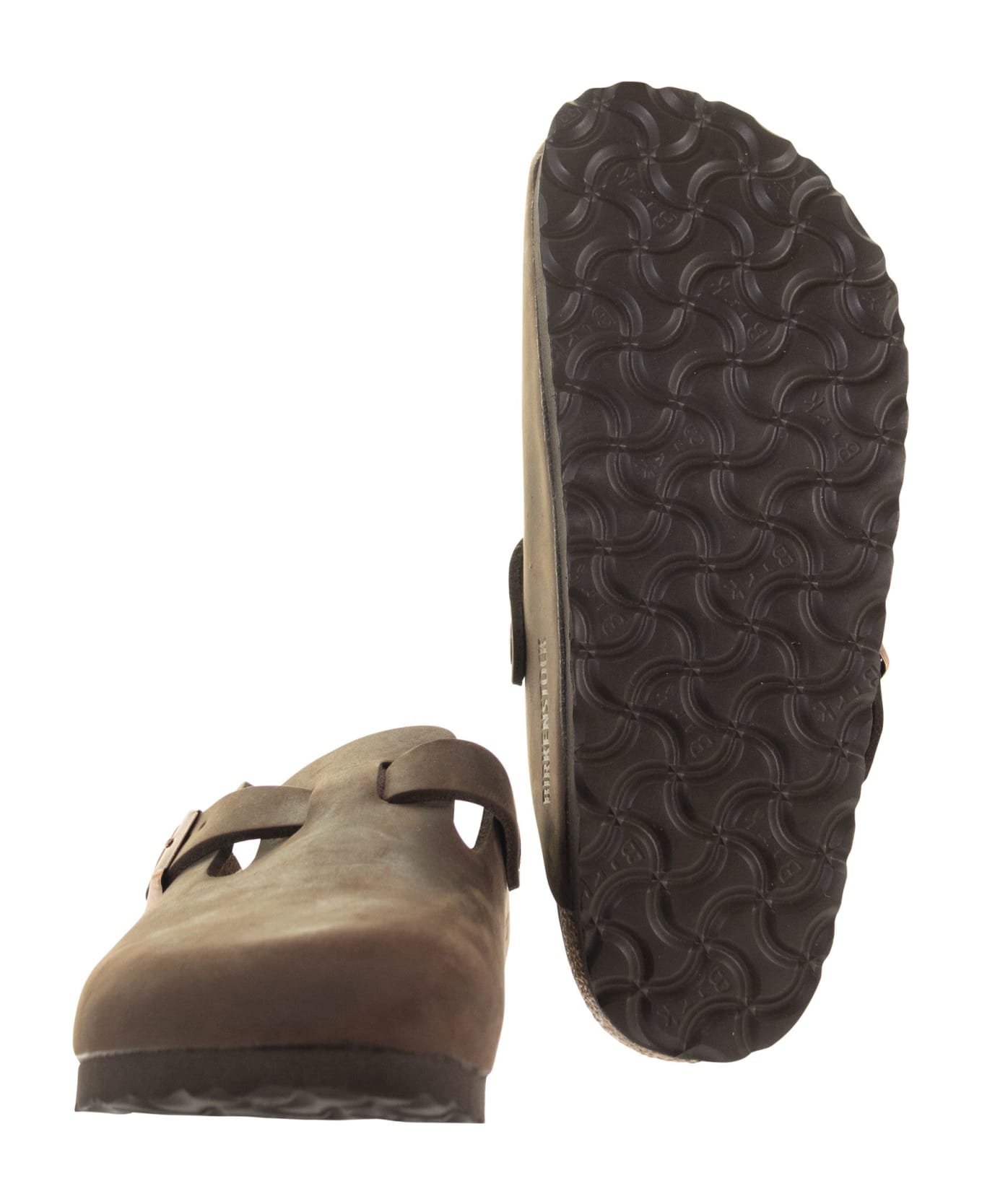 Birkenstock Boston - Oiled Leather Sabot - Brown